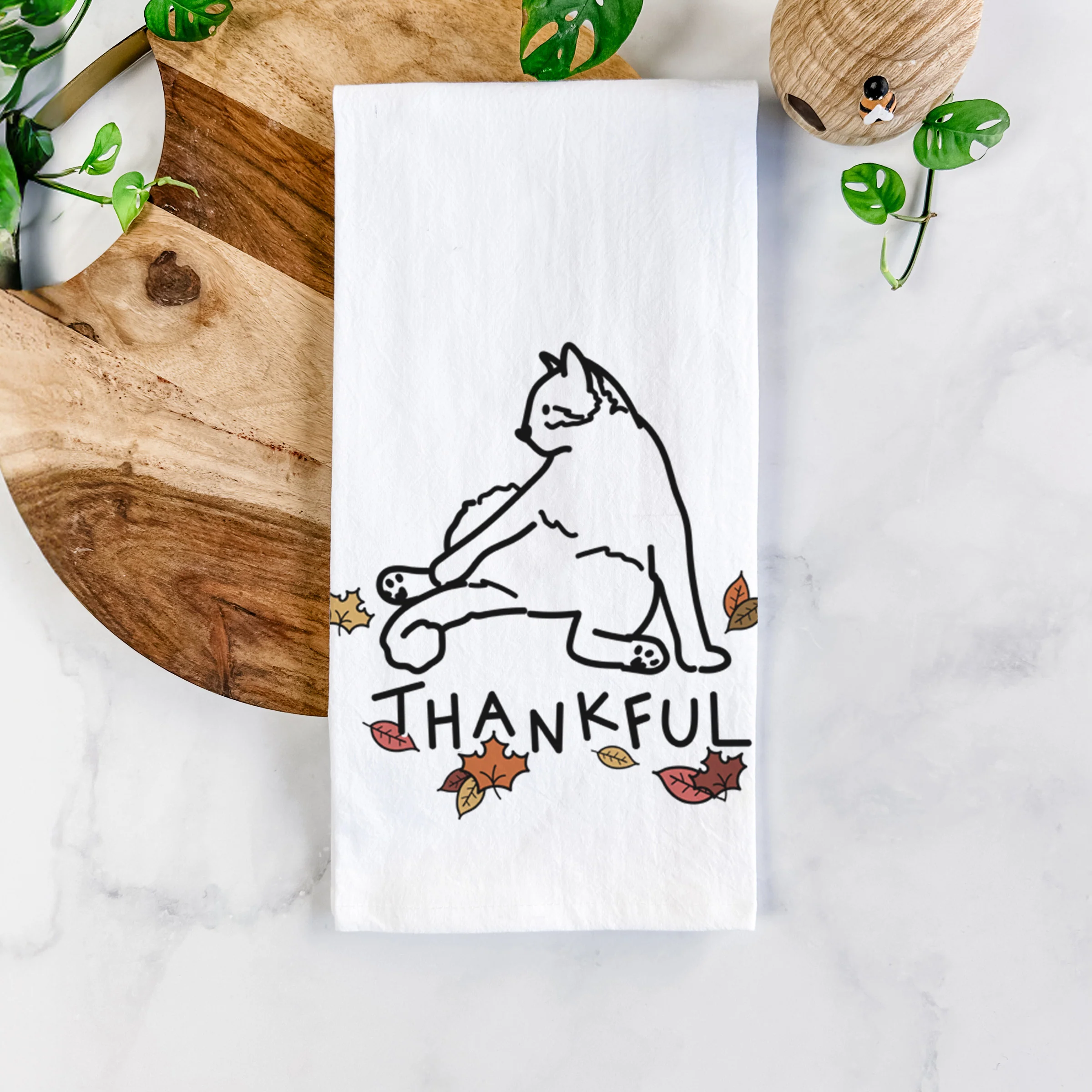 Thankful Cat - Tom - Tea Towel - Image 5