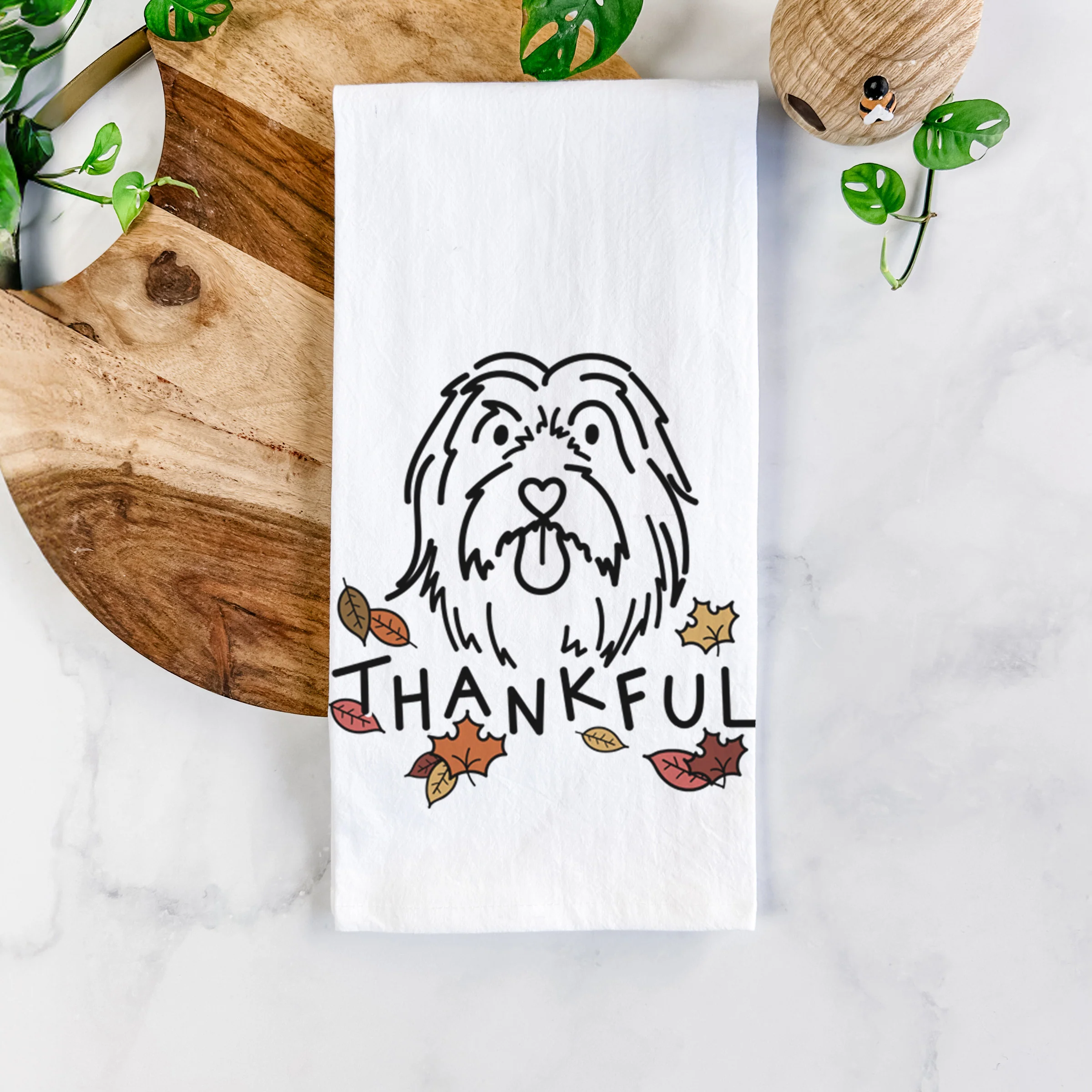 Thankful Bearded Collie - Tucker - Tea Towel - Image 5