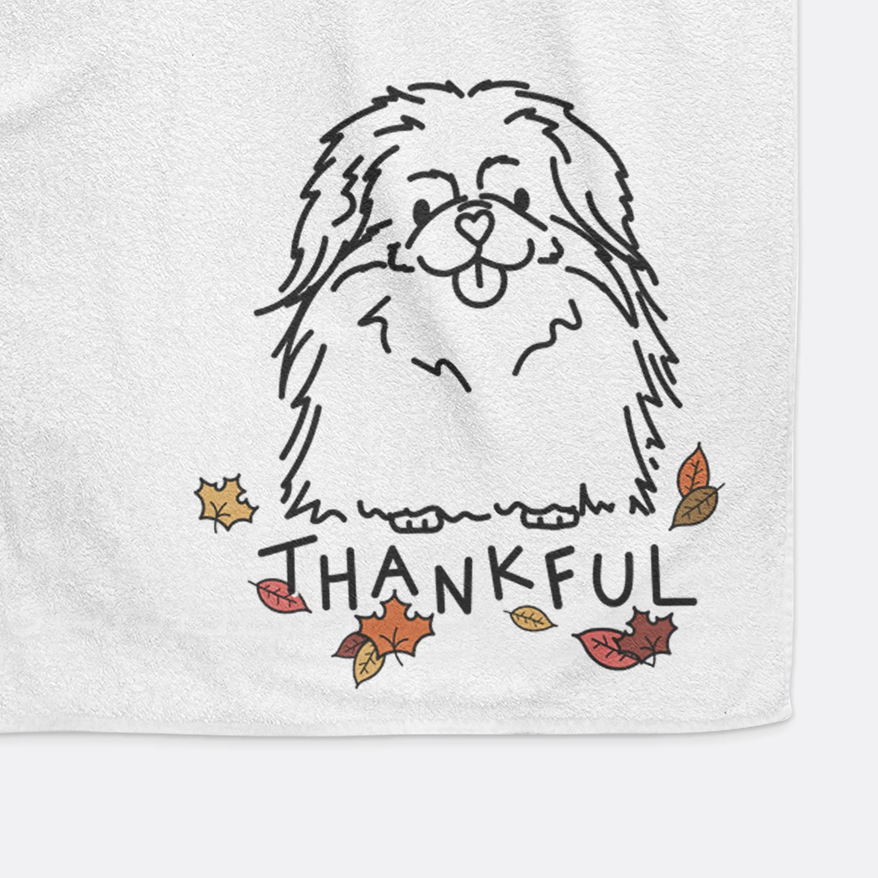 Thankful Pekingese - Viv - Decorative Hand Towel - Image 4