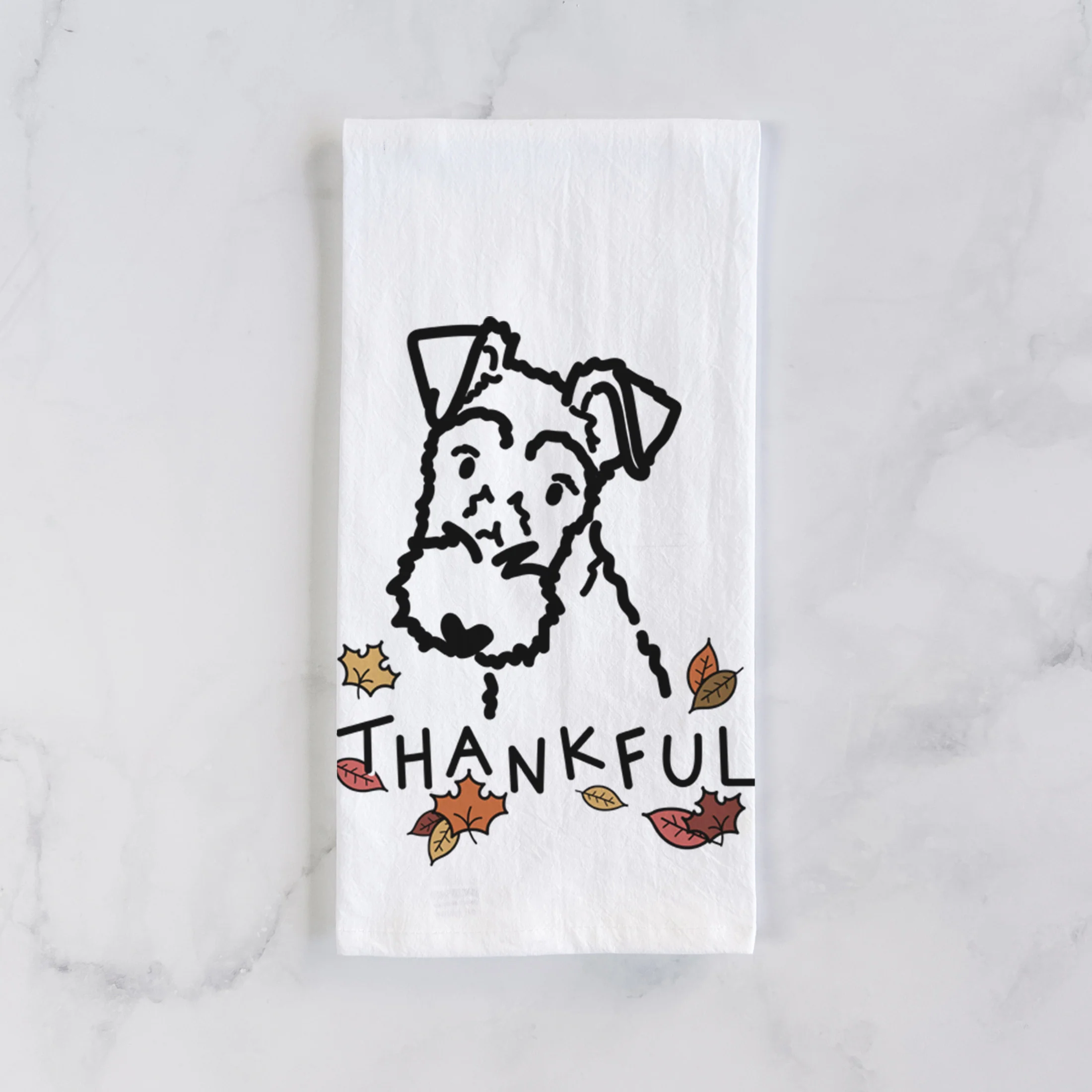 Thankful Wire Fox Terrier - Tea Towel - Image 2