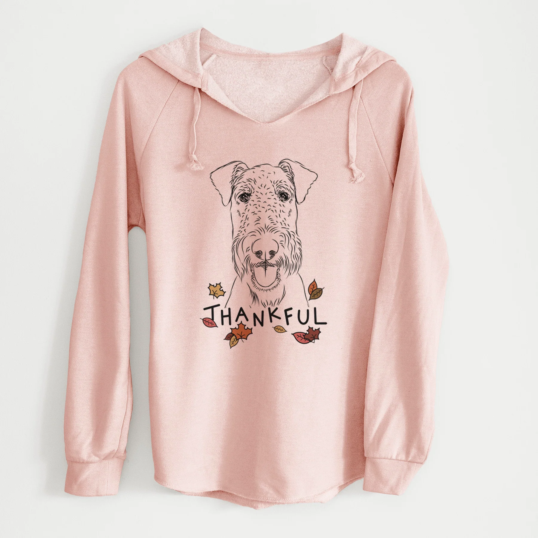 Thankful Andy the Airedale Terrier - Cali Wave Hooded Sweatshirt - Image 6