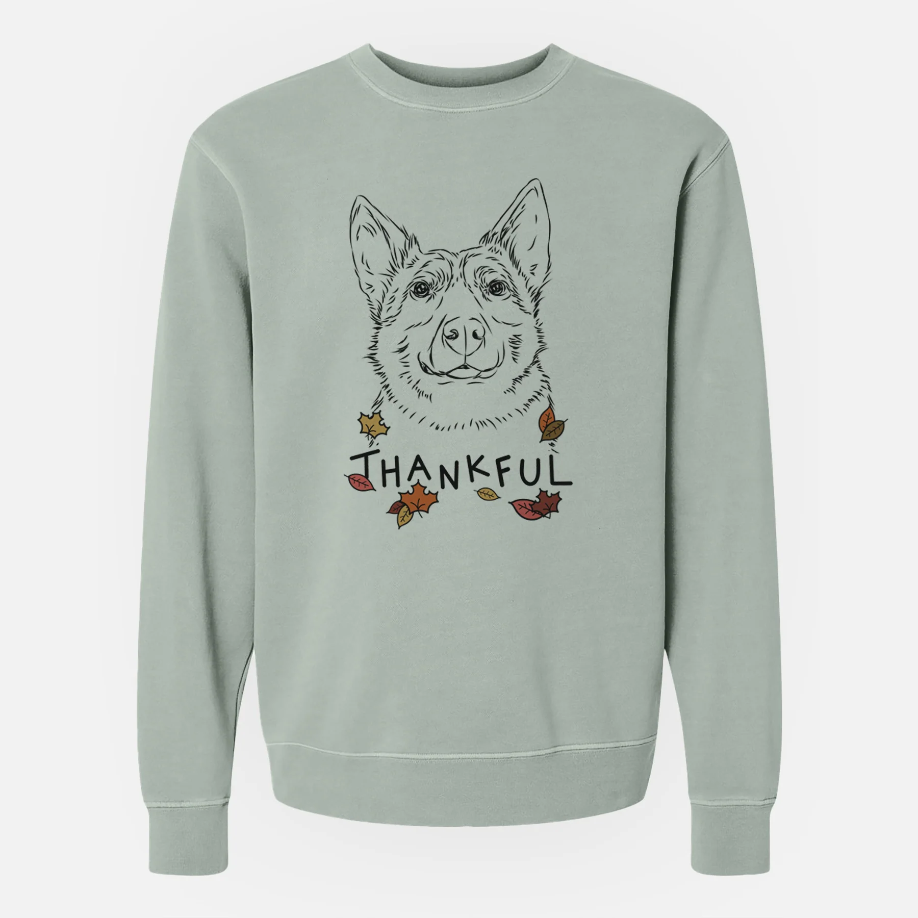 Thankful Austin the Heeler - Unisex Pigment Dyed Crew Sweatshirt - Image 6