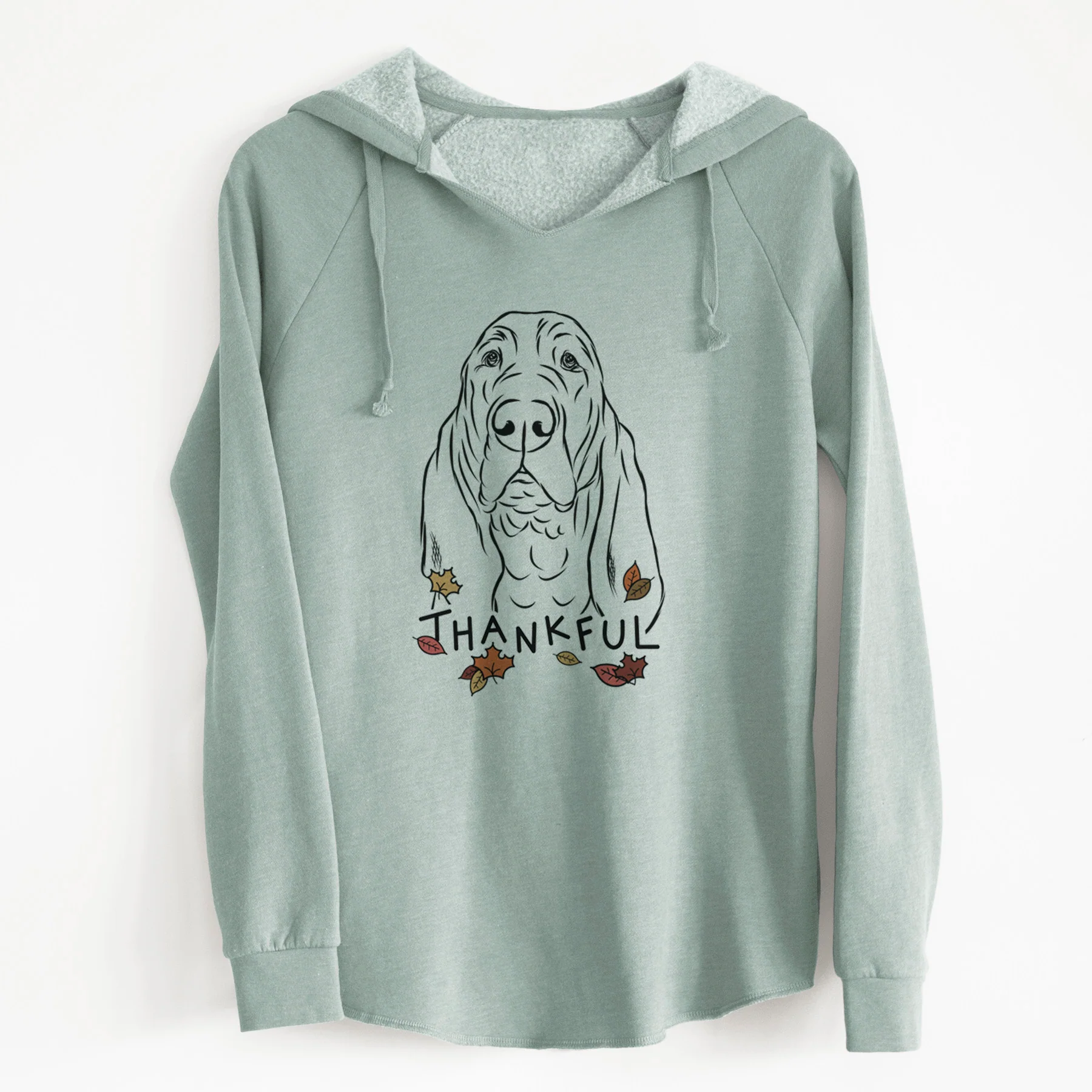Thankful Baron the Bloodhound - Cali Wave Hooded Sweatshirt - Image 8