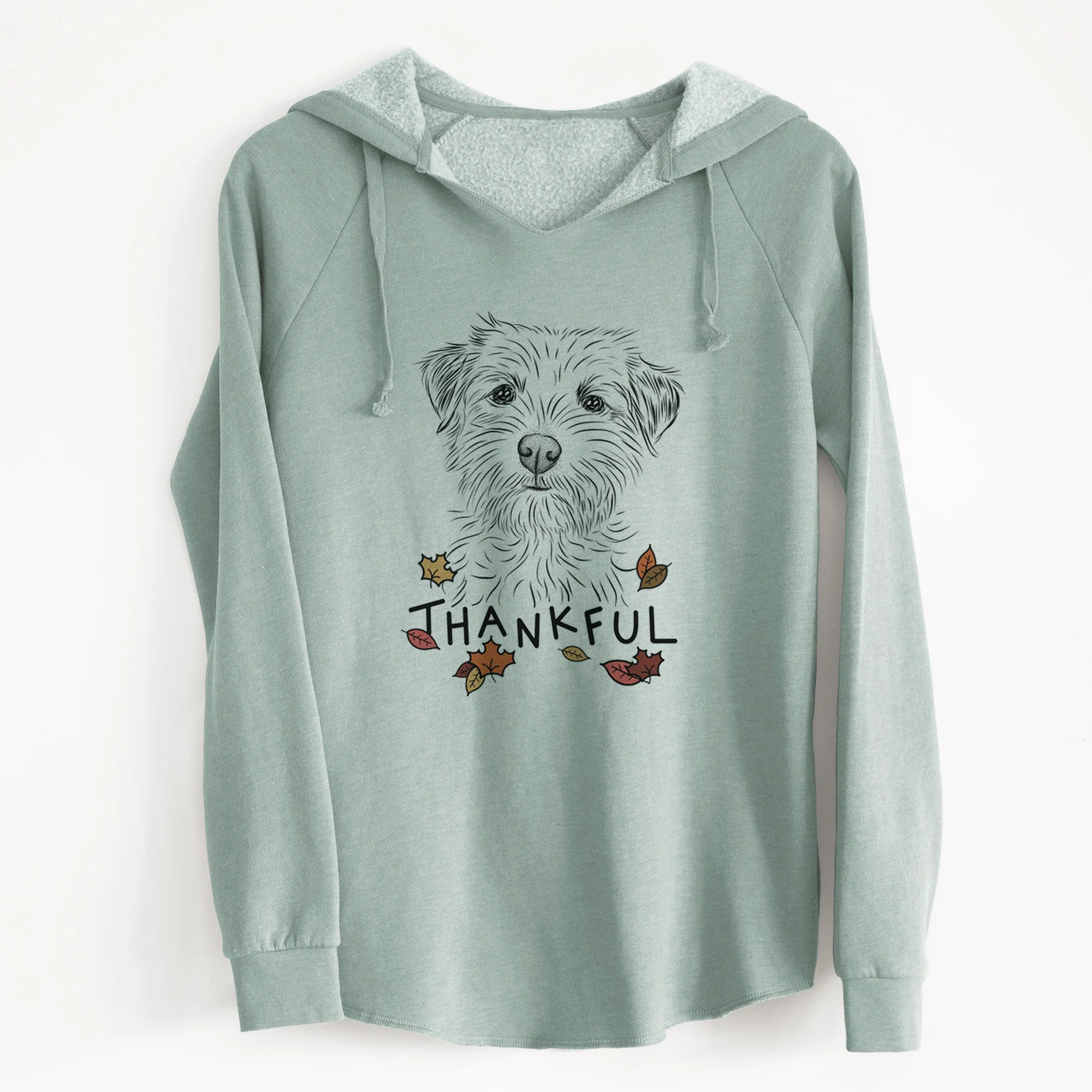 Thankful Benjamin the Border Terrier - Cali Wave Hooded Sweatshirt - Image 8
