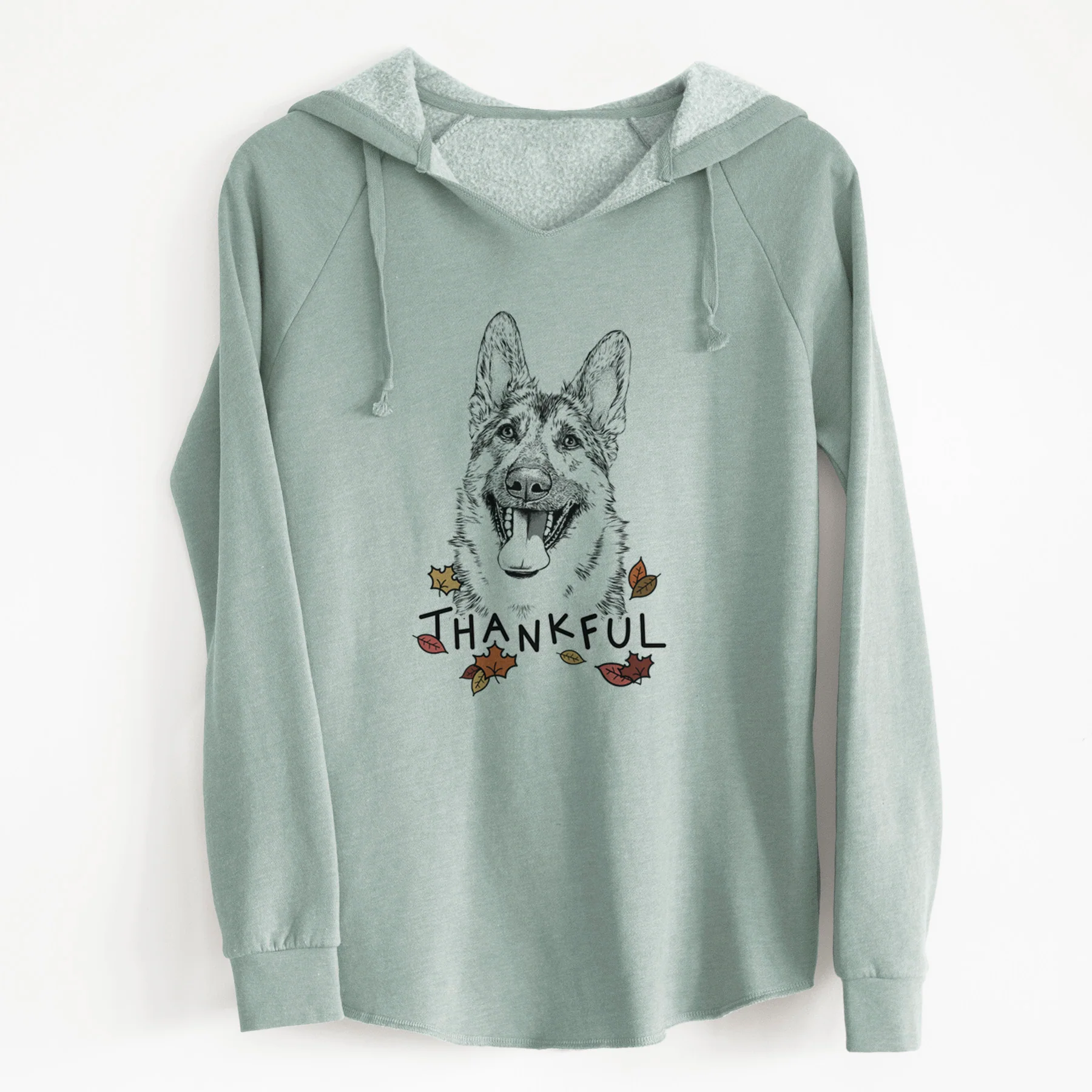 Thankful Benson the German Shepherd - Cali Wave Hooded Sweatshirt - Image 8