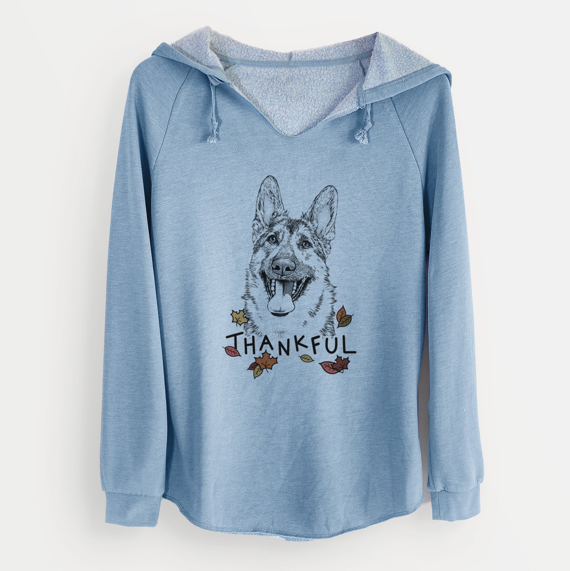 Thankful Benson the German Shepherd - Cali Wave Hooded Sweatshirt - Image 9