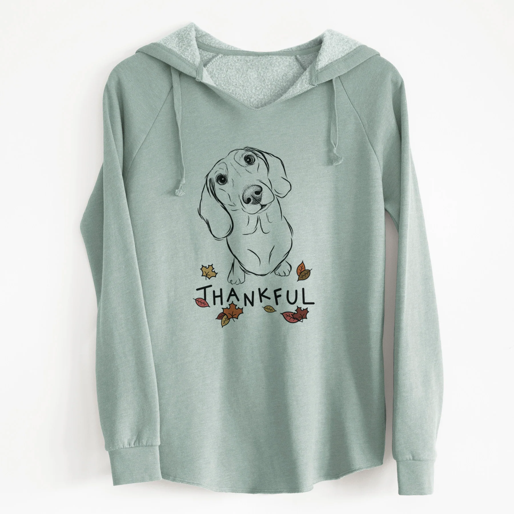 Thankful Bill the Dachshund - Cali Wave Hooded Sweatshirt - Image 8