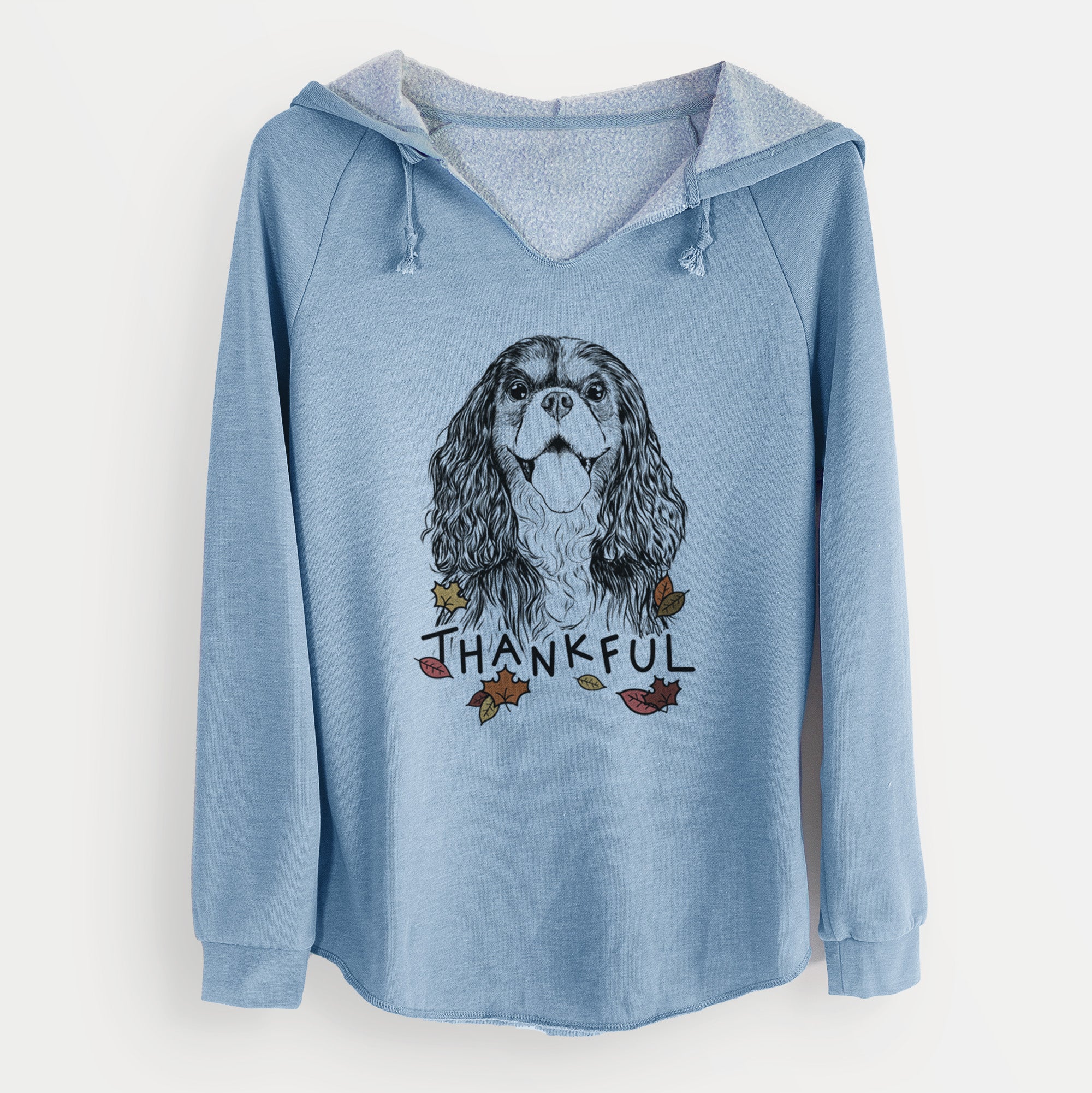 Thankful Brandy the Cavalier King Charles Spaniel - Cali Wave Hooded Sweatshirt - Image 9