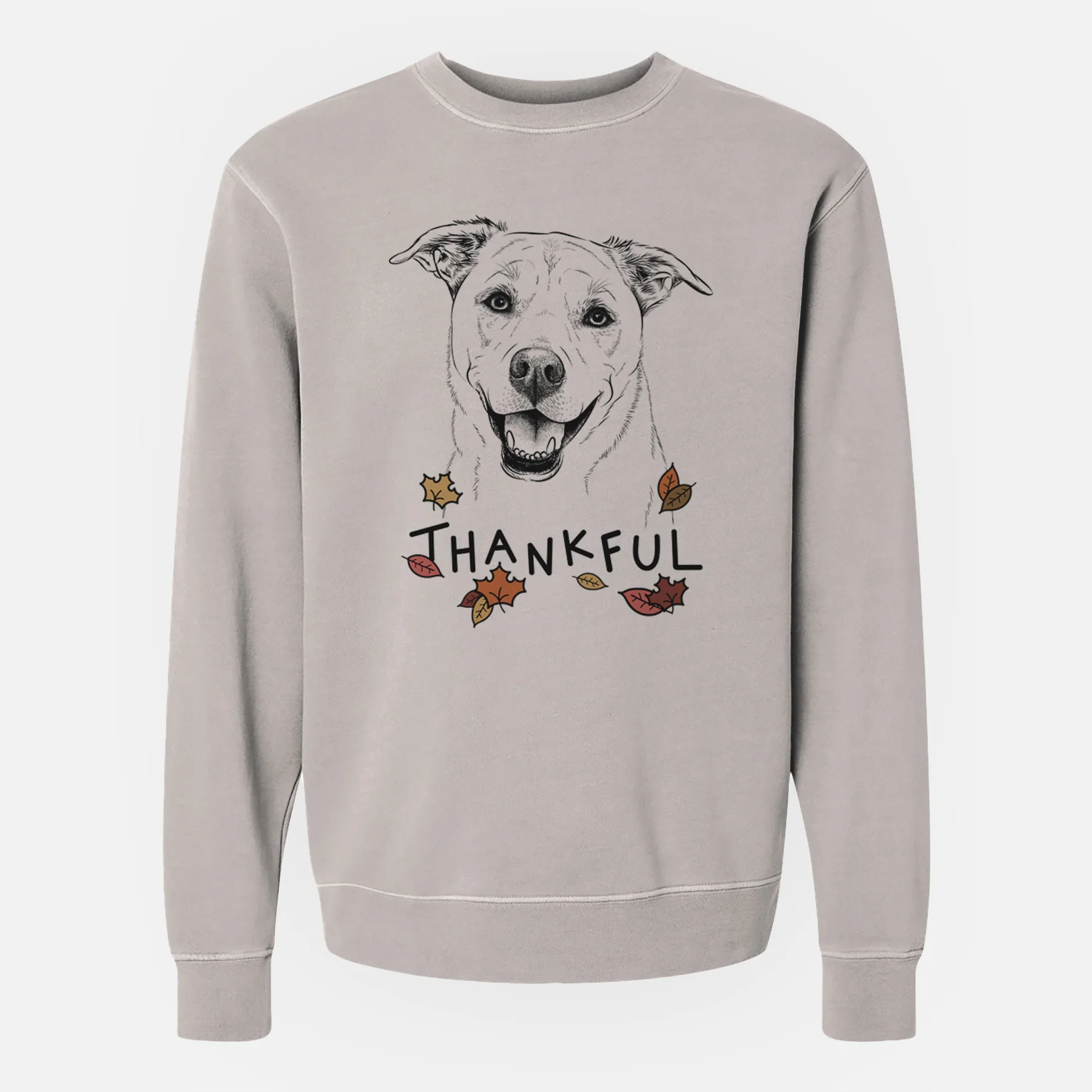 Thankful Carl the Mixed Breed - Unisex Pigment Dyed Crew Sweatshirt - Image 3