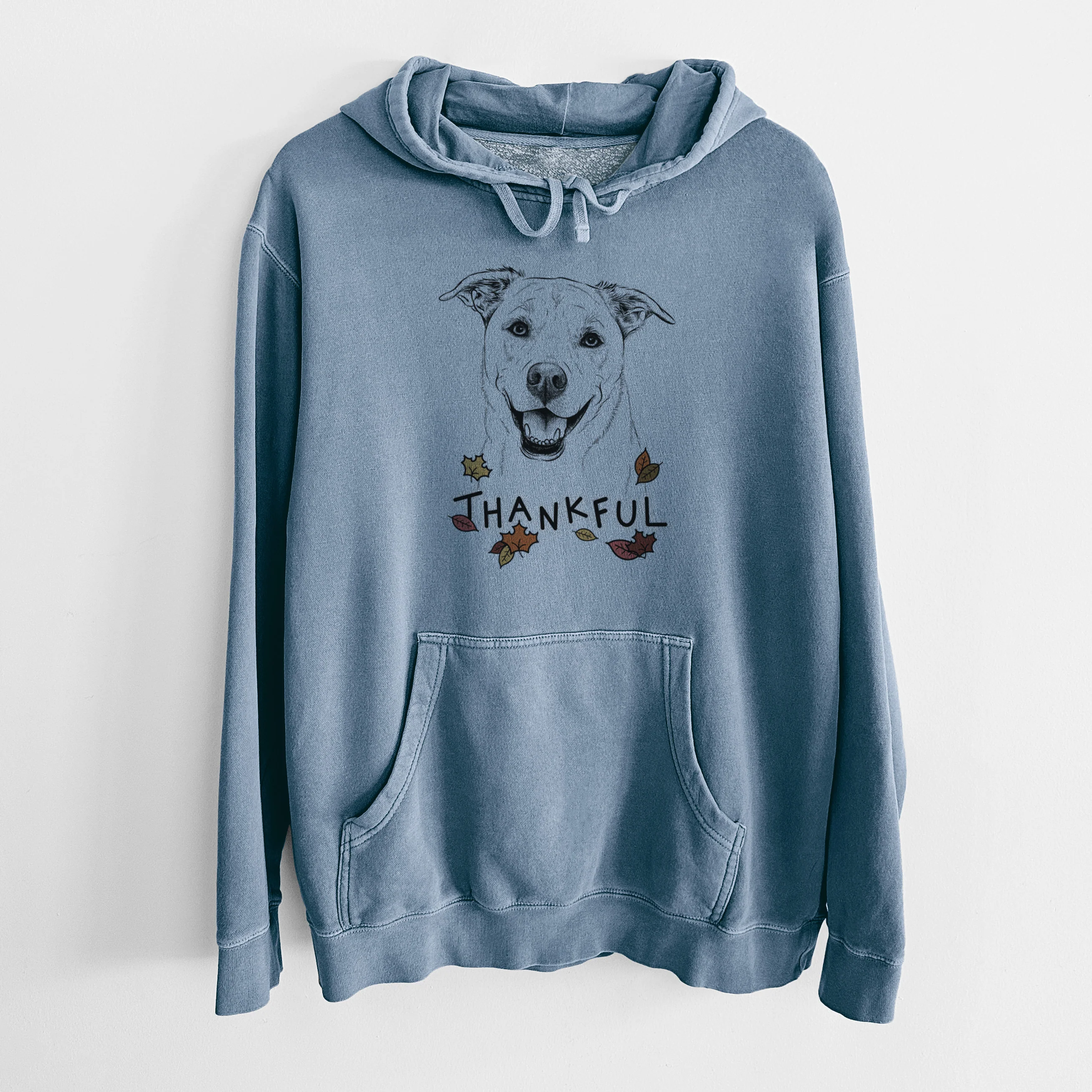 Thankful Carl the Mixed Breed - Unisex Pigment Dyed Hoodie - Image 7