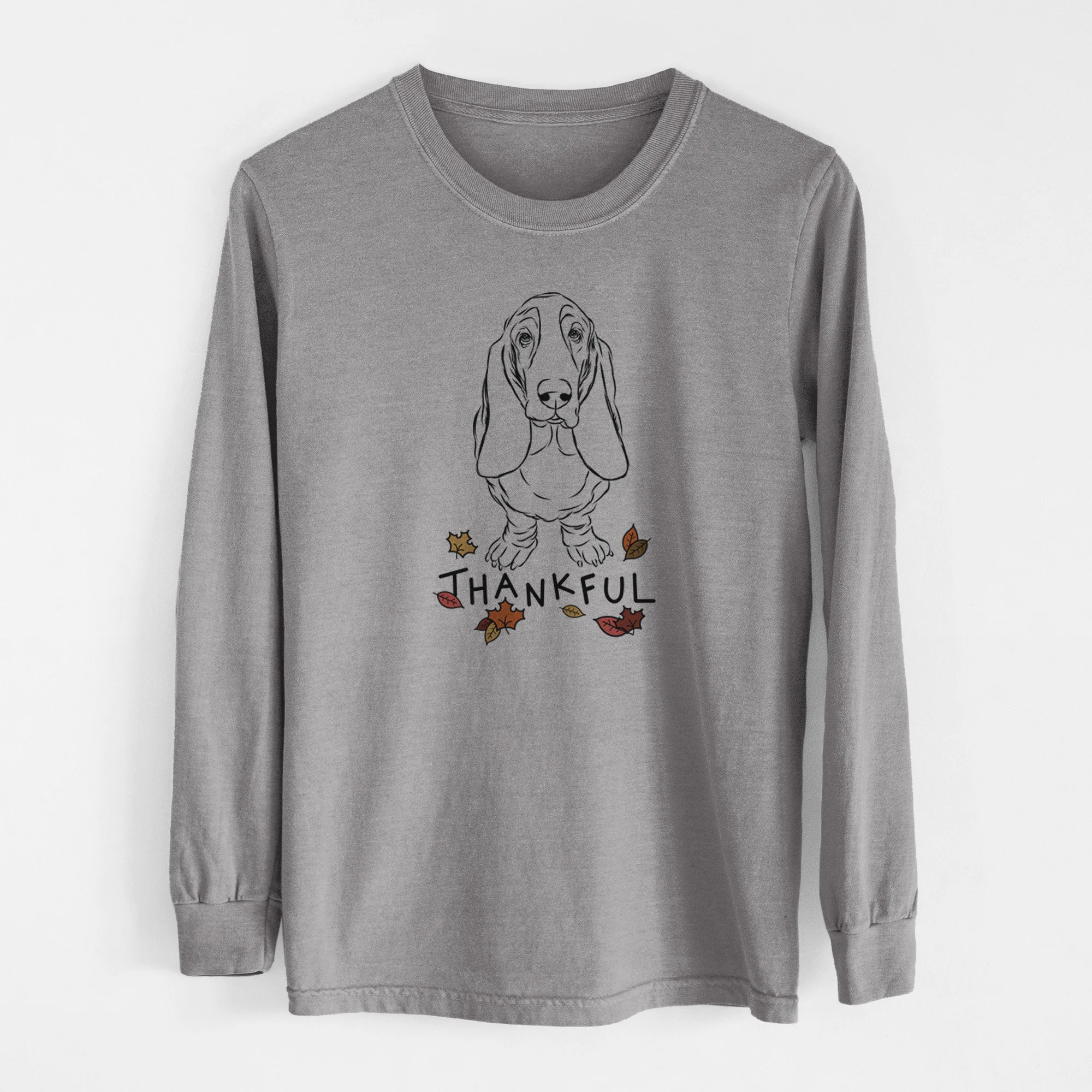 Thankful Cooper the Boxer - Men's Heavyweight 100% Cotton Long Sleeve - Image 7