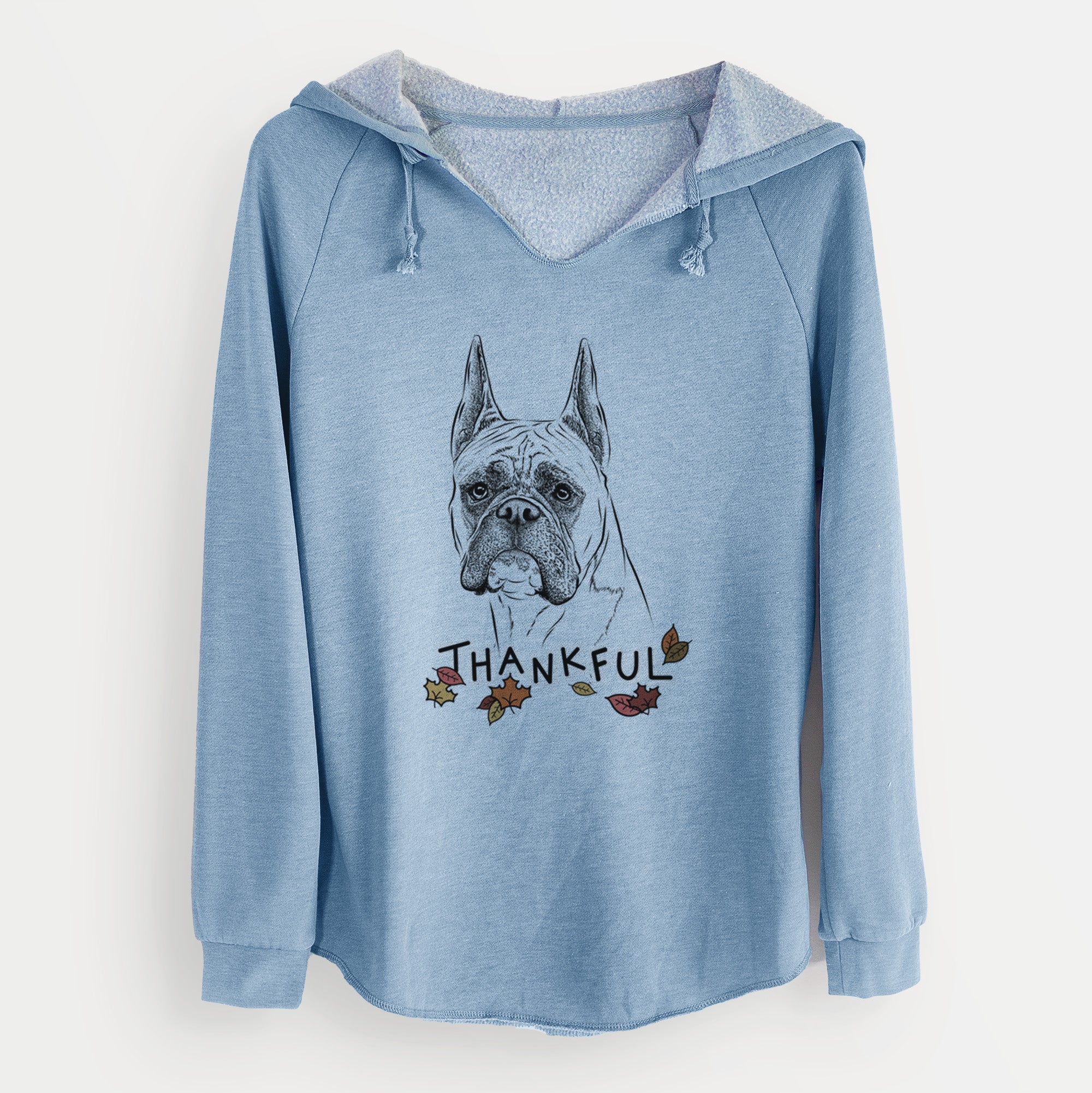 Thankful Ezra the Boxer - Cali Wave Hooded Sweatshirt - Image 9