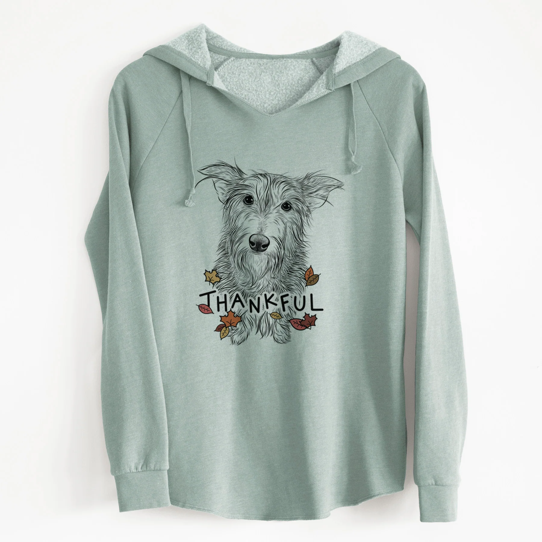 Thankful Frida Doggo the Rescue Terrier Mix - Cali Wave Hooded Sweatshirt - Image 8