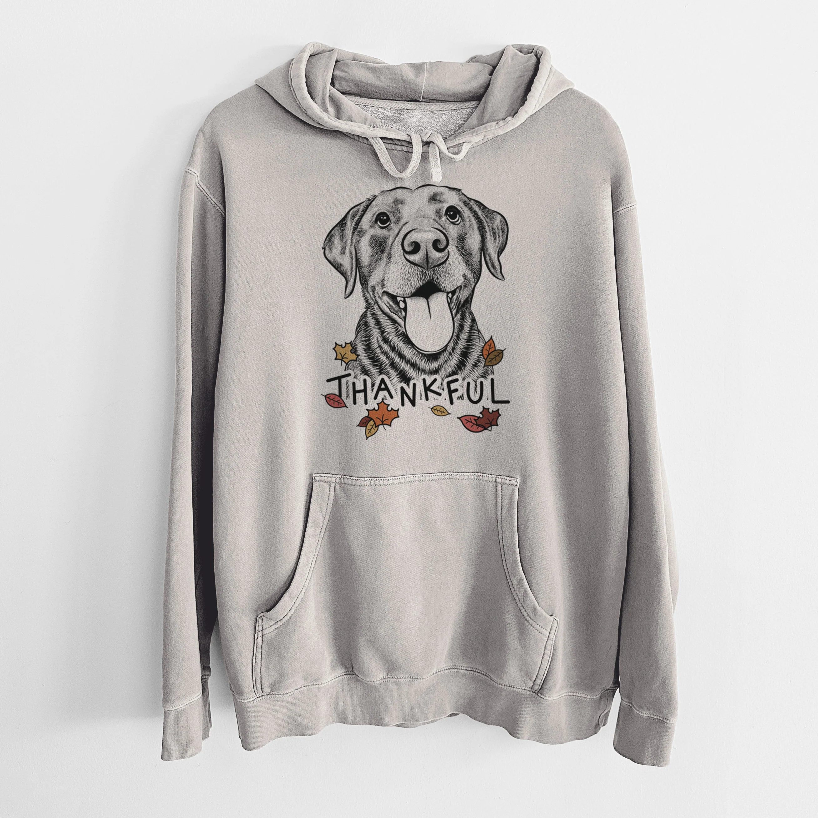 Thankful Gwen the Labrador Retriever - Unisex Pigment Dyed Hoodie - Image 5