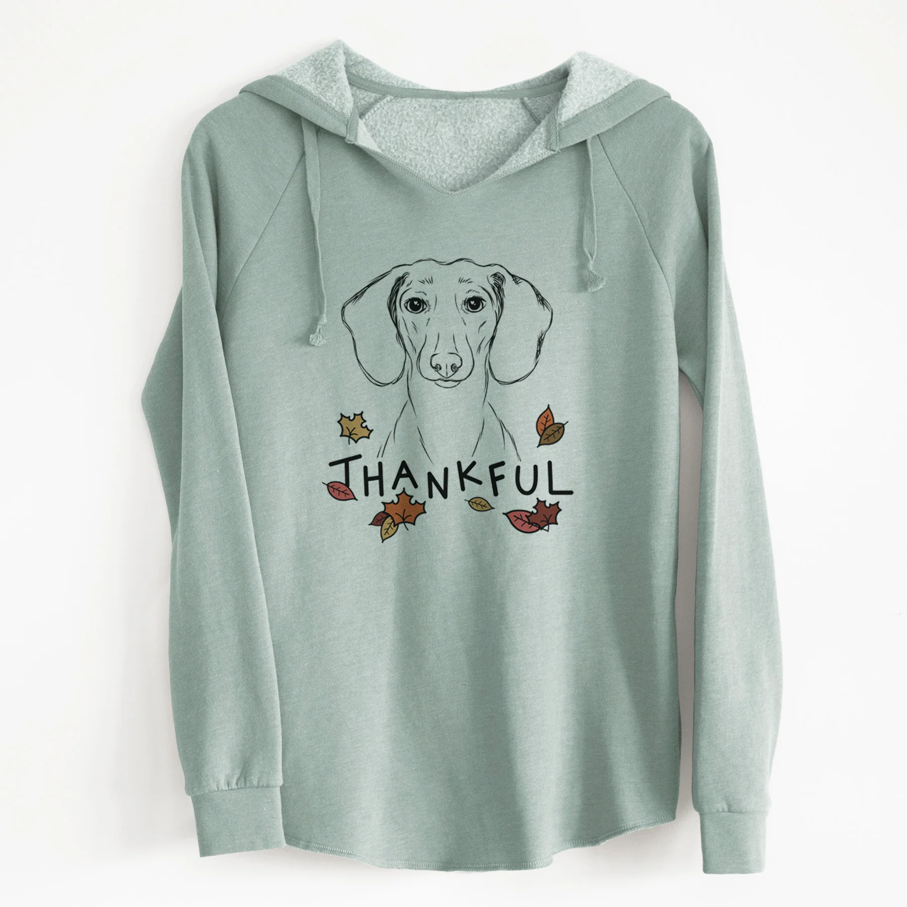 Thankful Hans the Dachshund - Cali Wave Hooded Sweatshirt - Image 8