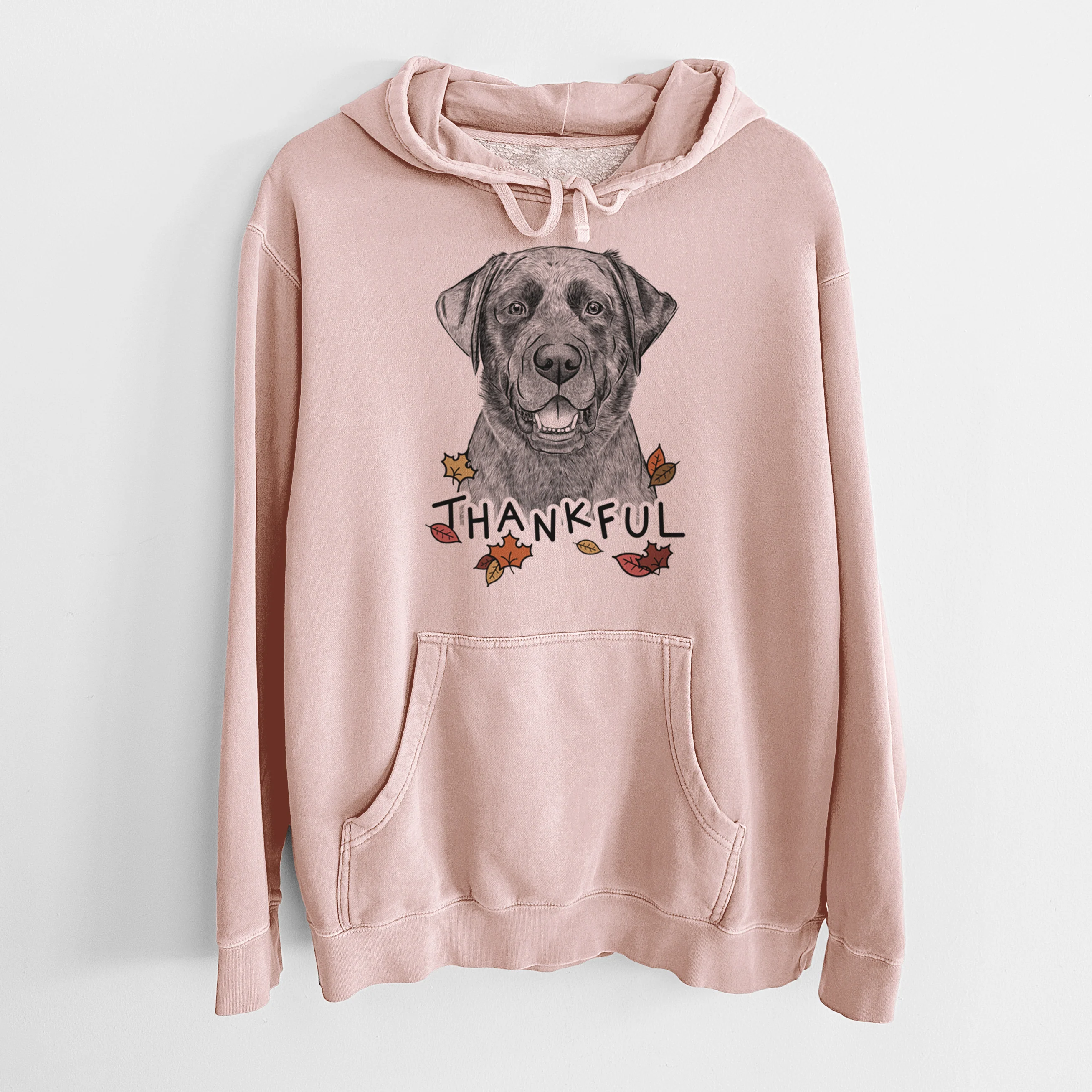 Thankful Heath the Black Lab - Unisex Pigment Dyed Hoodie - Image 6