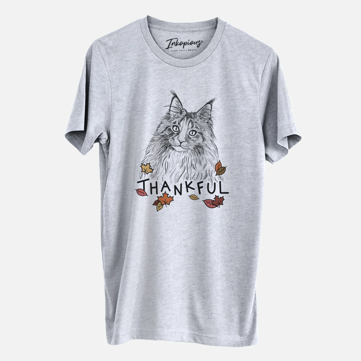 Thankful Kiki the Maine Coon Cat - Unisex Crewneck - Image 3