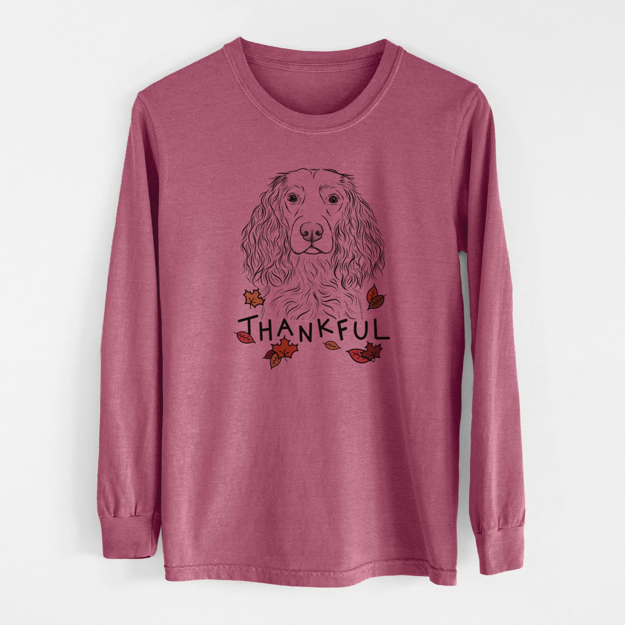 Thankful Landry the Boykin Spaniel - Men's Heavyweight 100% Cotton Long Sleeve - Image 10