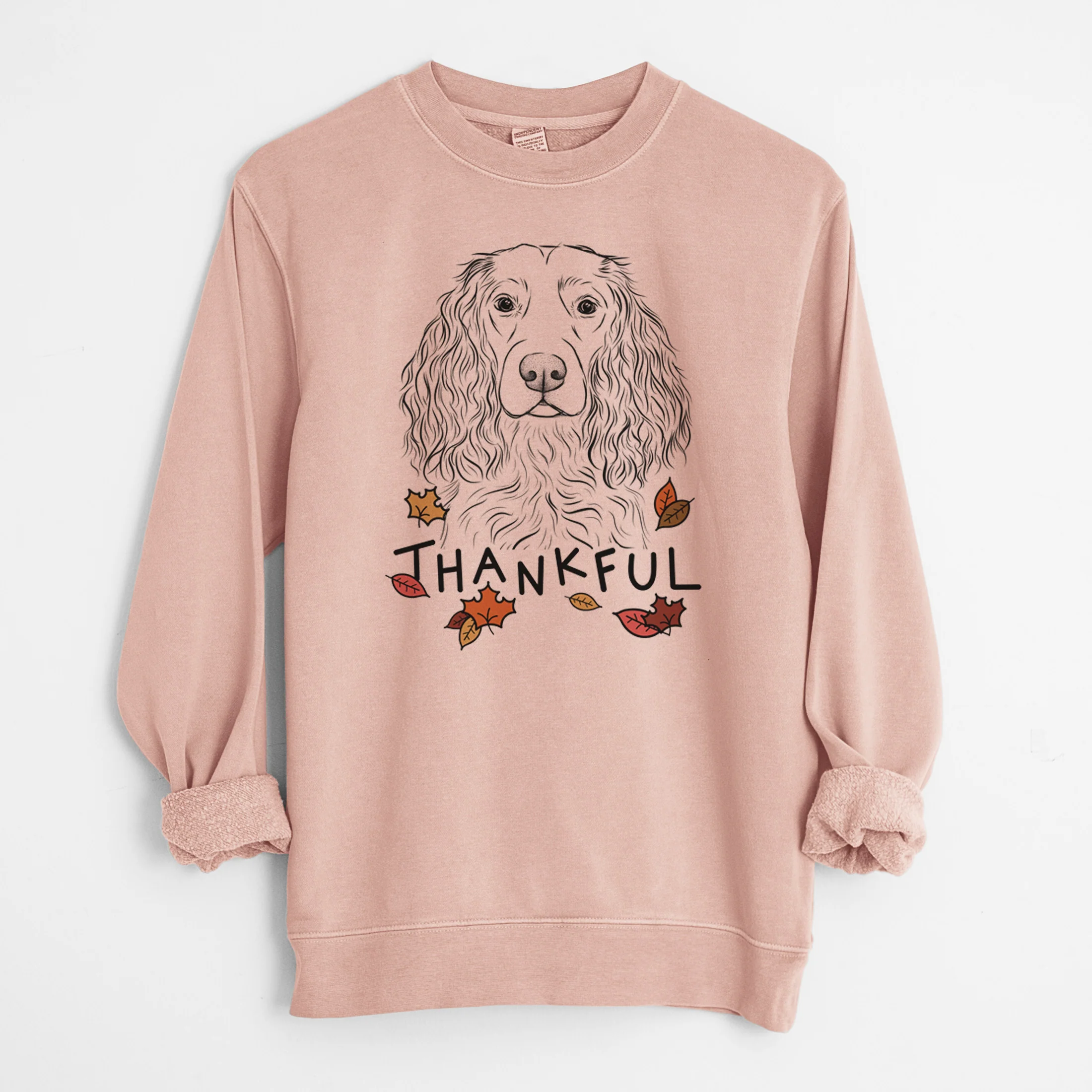 Thankful Landry the Boykin Spaniel - Unisex Pigment Dyed Crew Sweatshirt - Image 7