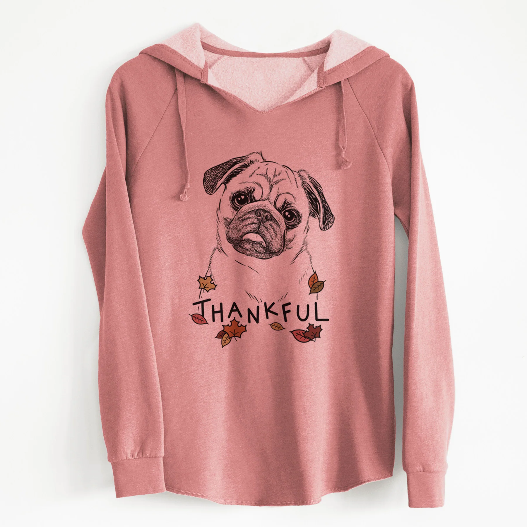 Thankful Macy the Pug - Cali Wave Hooded Sweatshirt - Image 7