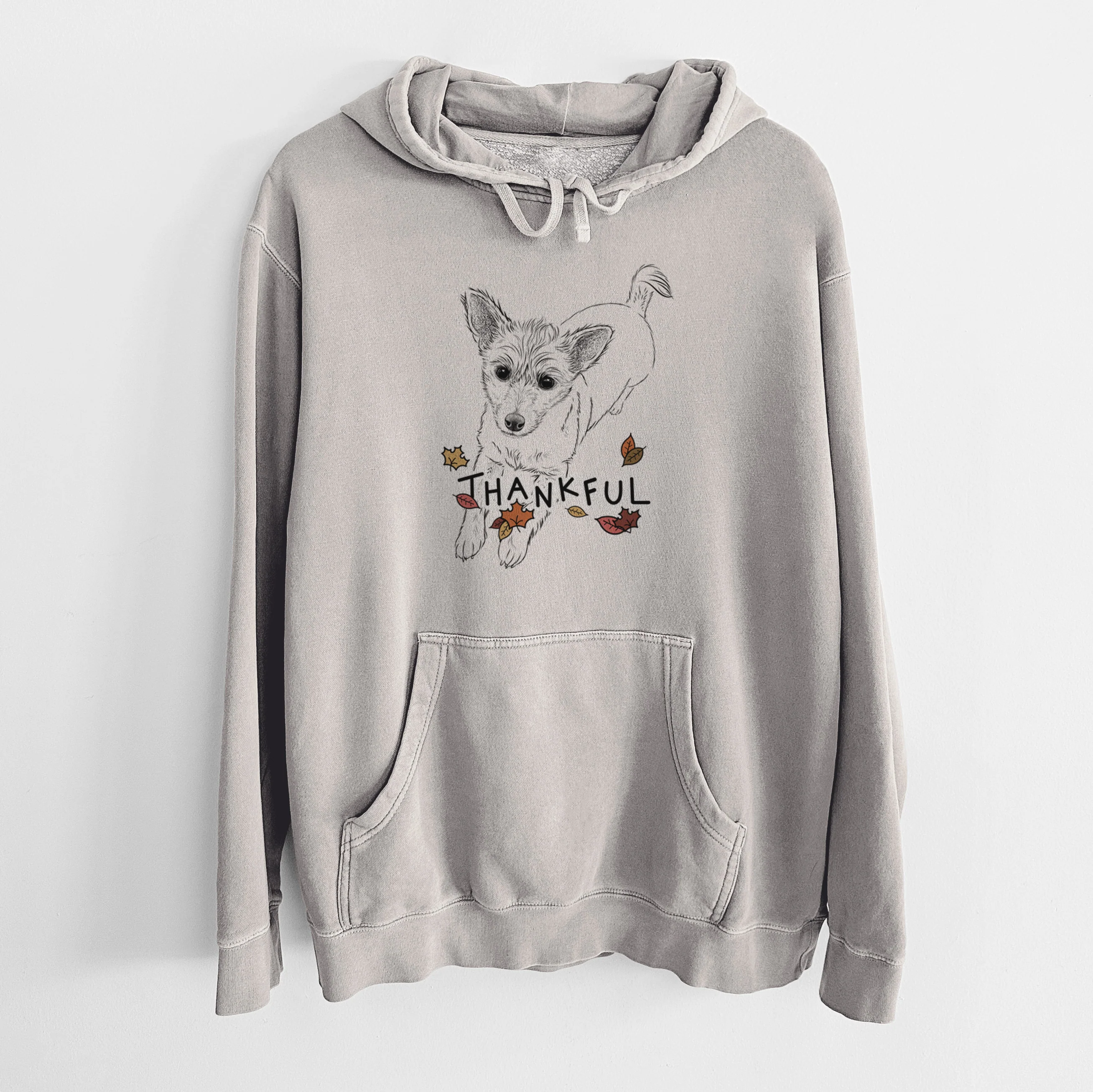 Thankful Maisie the Terrier Mix - Unisex Pigment Dyed Hoodie - Image 5