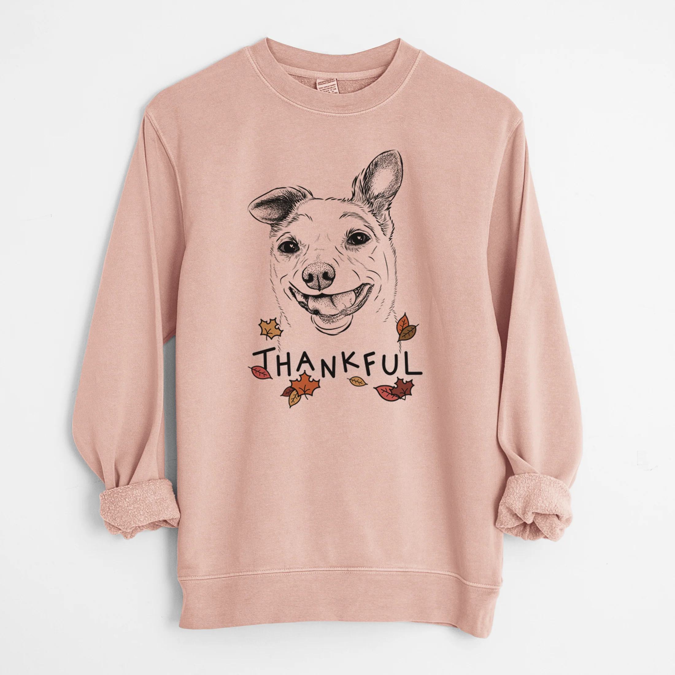 Thankful Mortimer the Mixed Breed - Unisex Pigment Dyed Crew Sweatshirt - Image 7