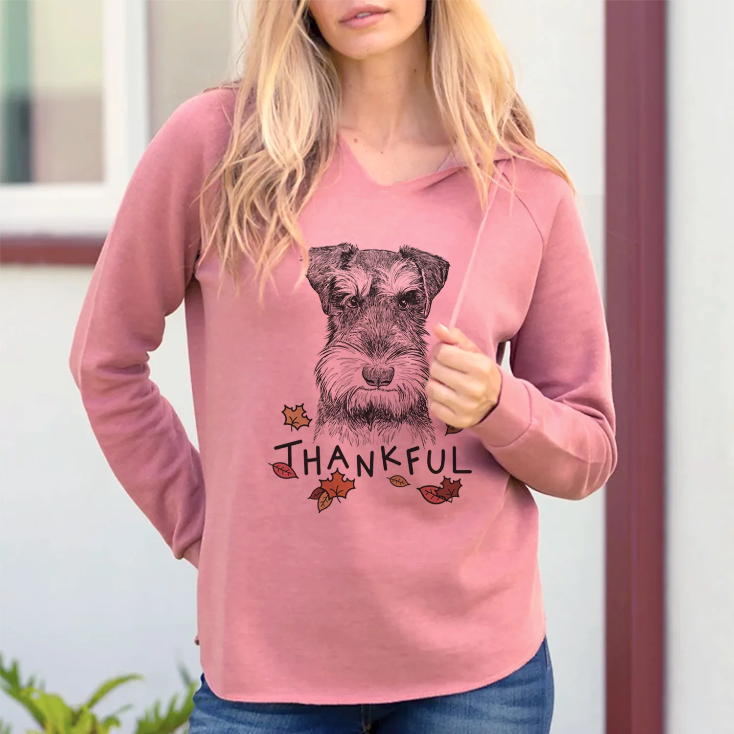 Thankful Murphy the Mini Schnauzer - Cali Wave Hooded Sweatshirt - Image 3
