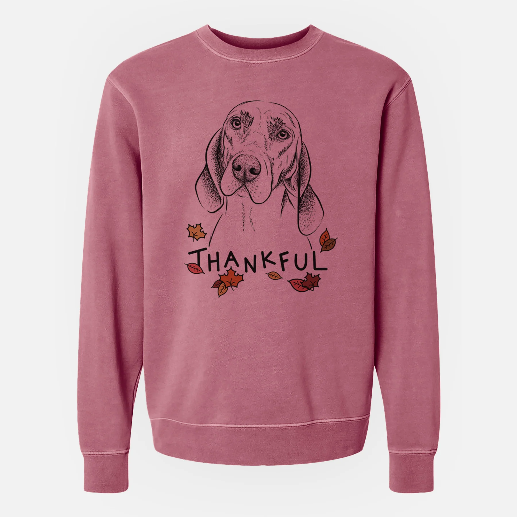 Thankful Norman the Plott Hound - Unisex Pigment Dyed Crew Sweatshirt - Image 9