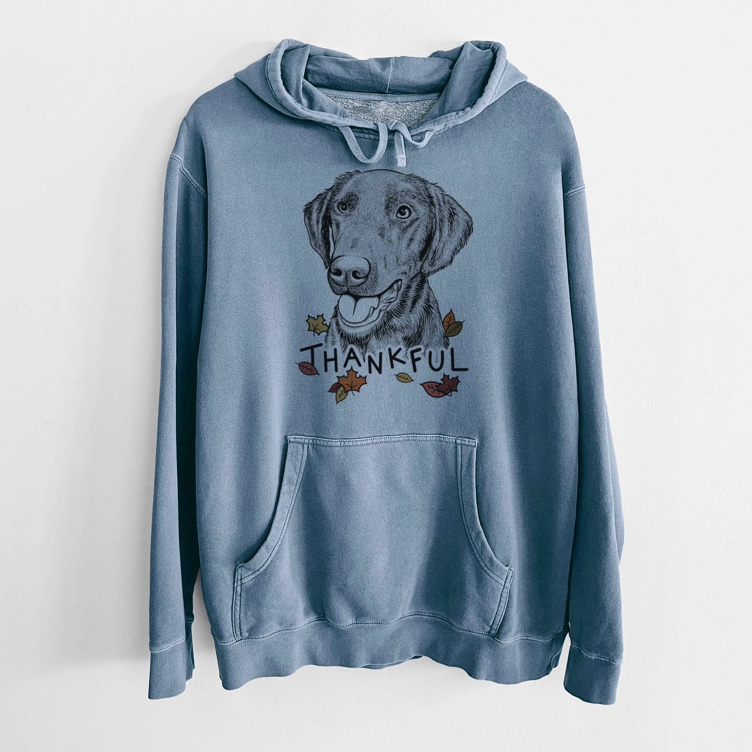 Thankful Onyx the Labrador Retriever - Unisex Pigment Dyed Hoodie - Image 7