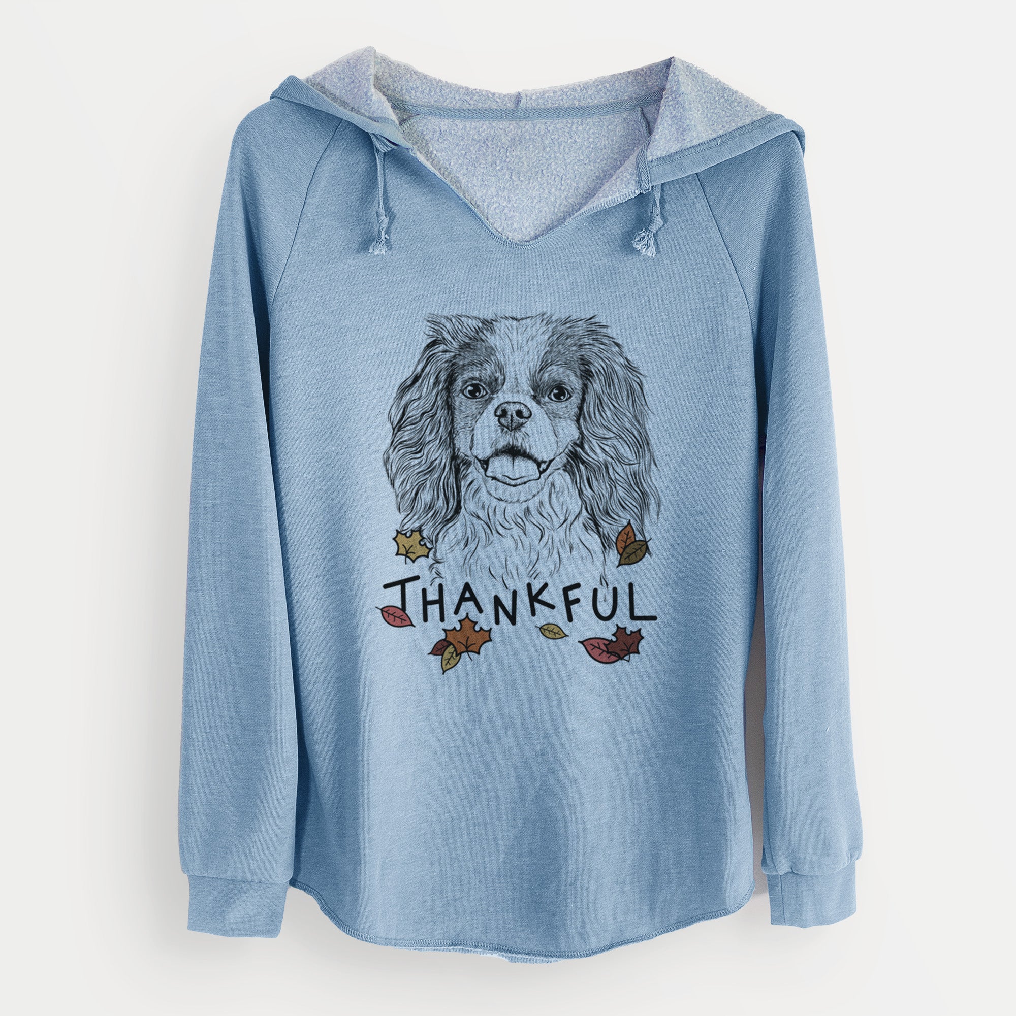 Thankful Poppy the Cavalier King Charles Spaniel - Cali Wave Hooded Sweatshirt - Image 9