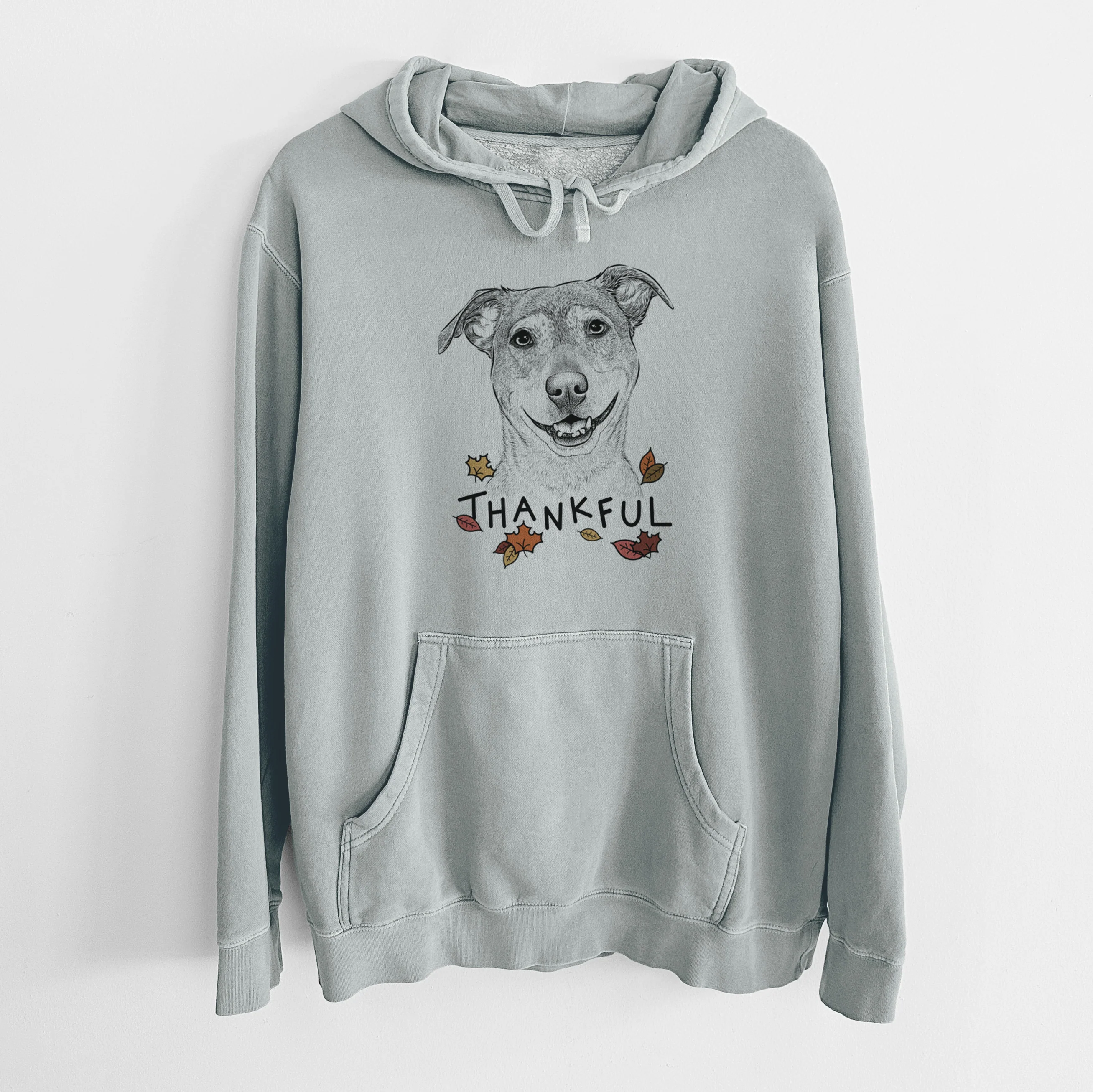 Thankful Reese the Mountain Cur - Unisex Pigment Dyed Hoodie - Image 8