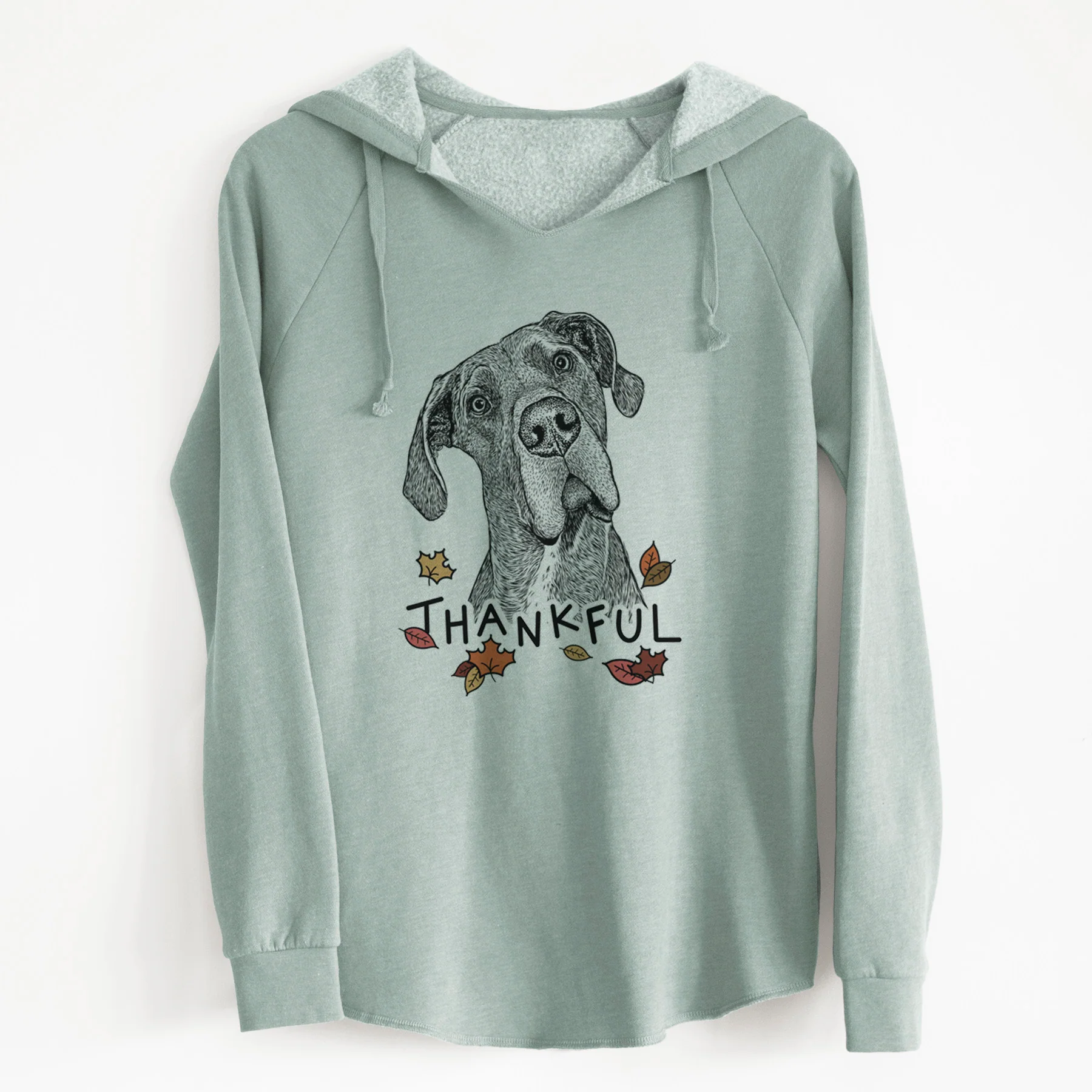 Thankful River the Great Dane - Cali Wave Hooded Sweatshirt - Image 8