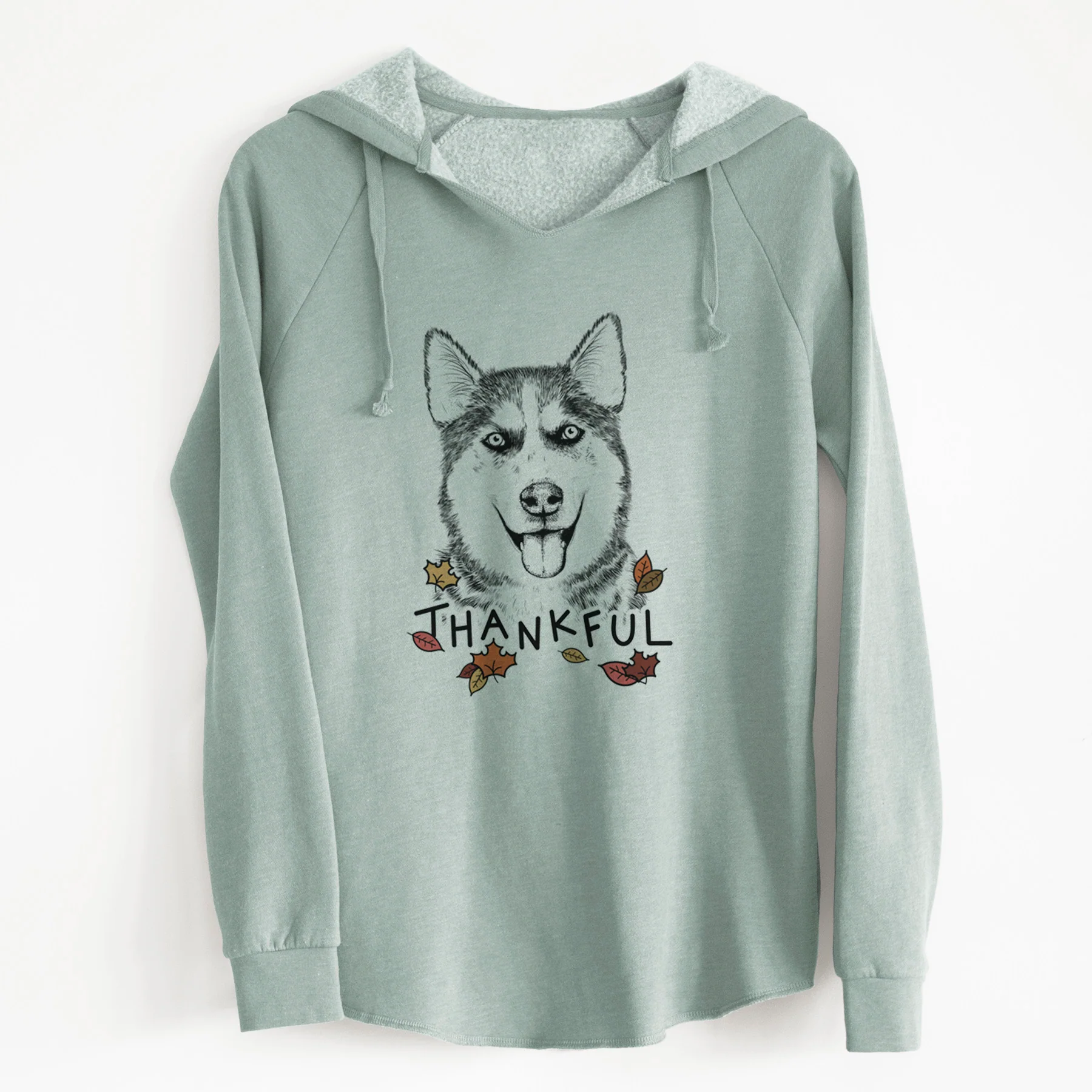 Thankful Sesi the Siberian Husky - Cali Wave Hooded Sweatshirt - Image 8