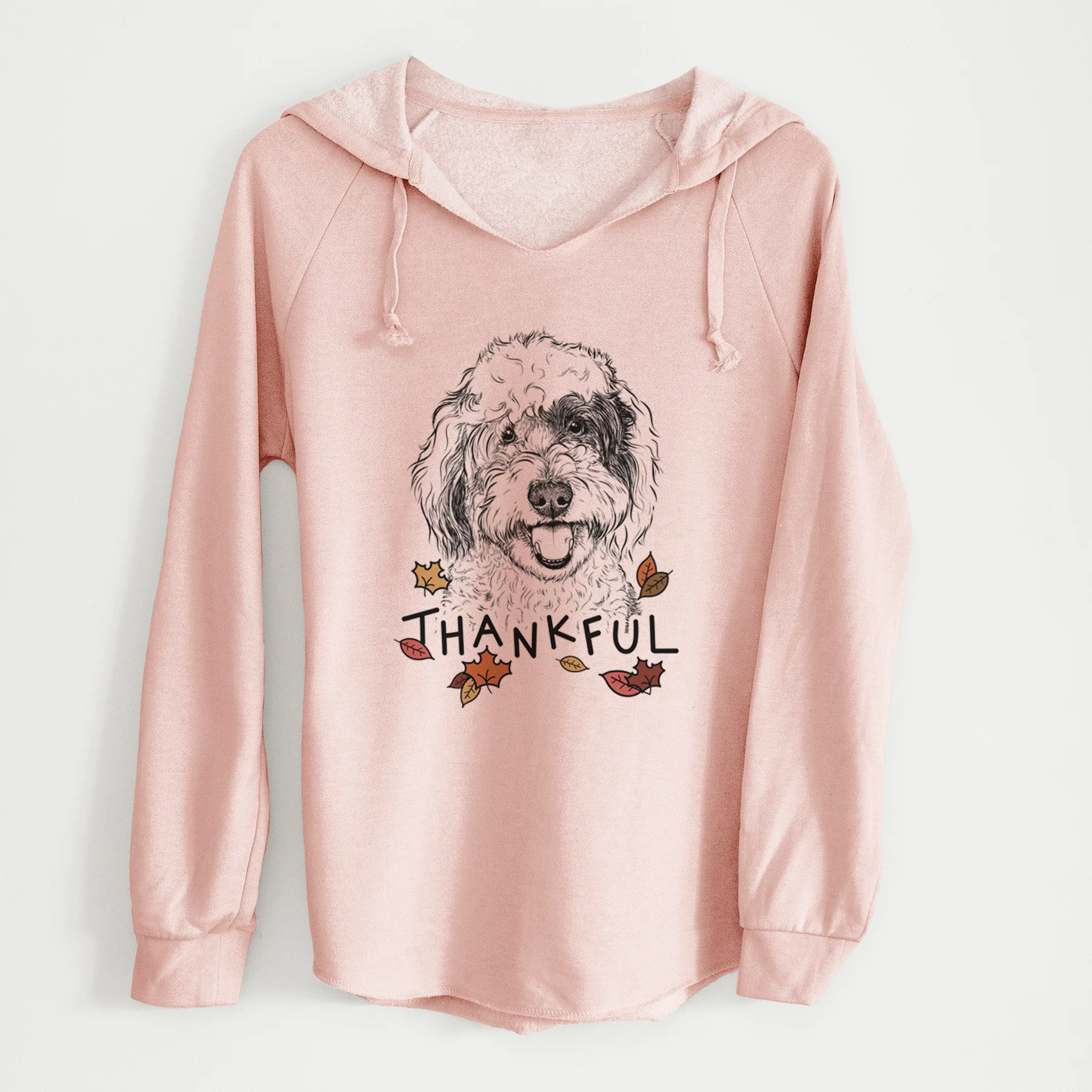 Thankful Sherlock the Sheepadoodle - Cali Wave Hooded Sweatshirt - Image 6
