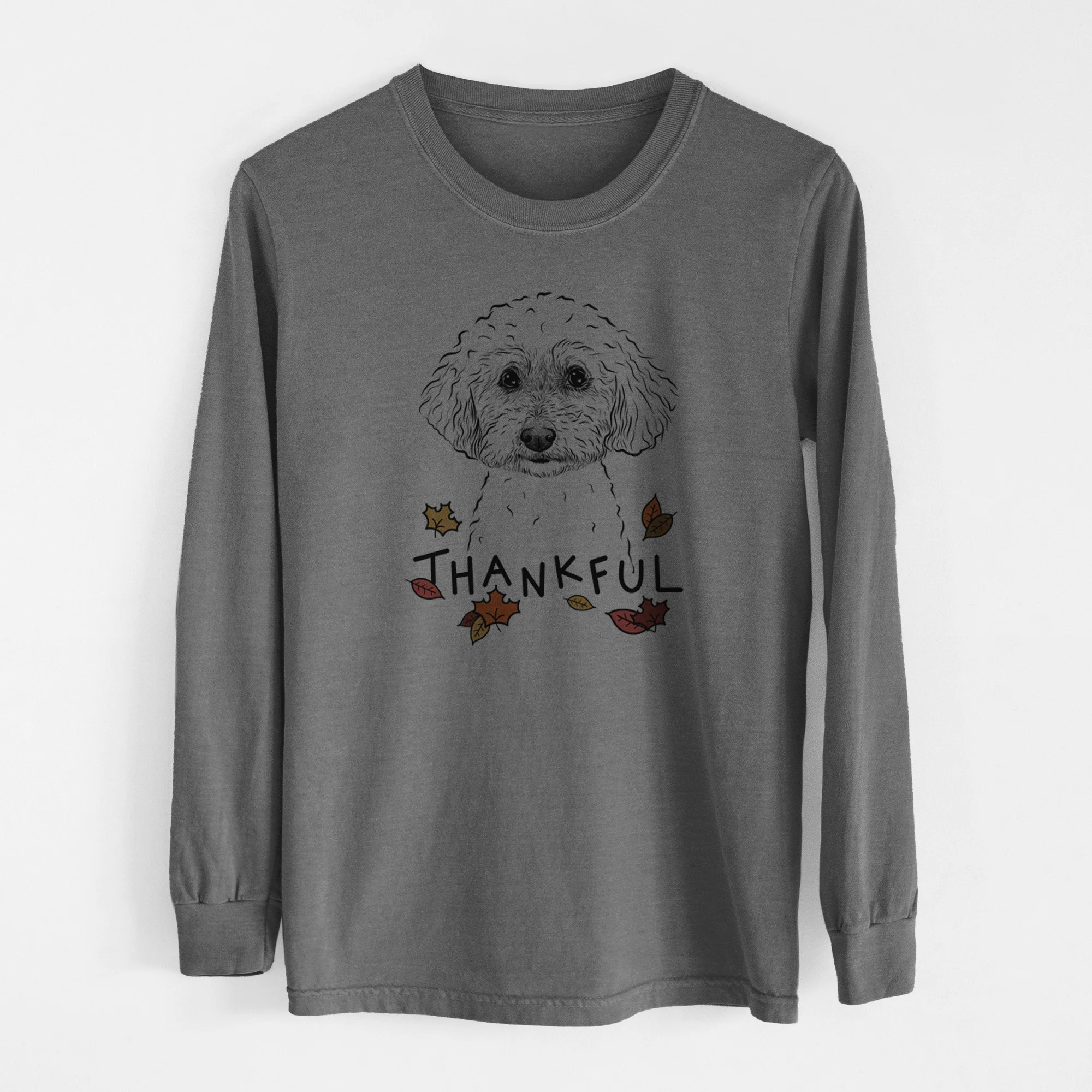 Thankful Stitch the Bichonpoo - Men's Heavyweight 100% Cotton Long Sleeve - Image 14