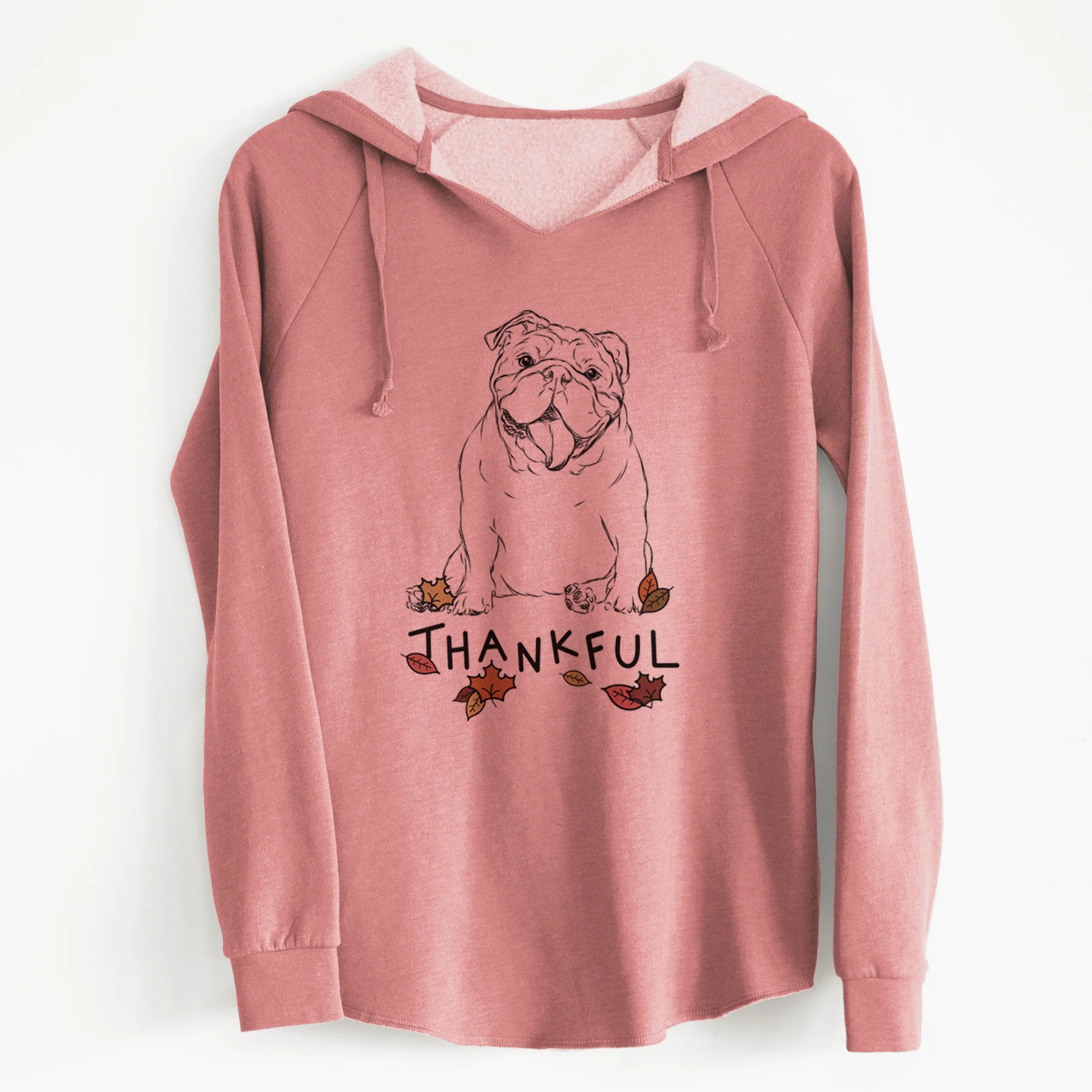 Thankful Tank the English Bulldog - Cali Wave Hooded Sweatshirt - Image 7