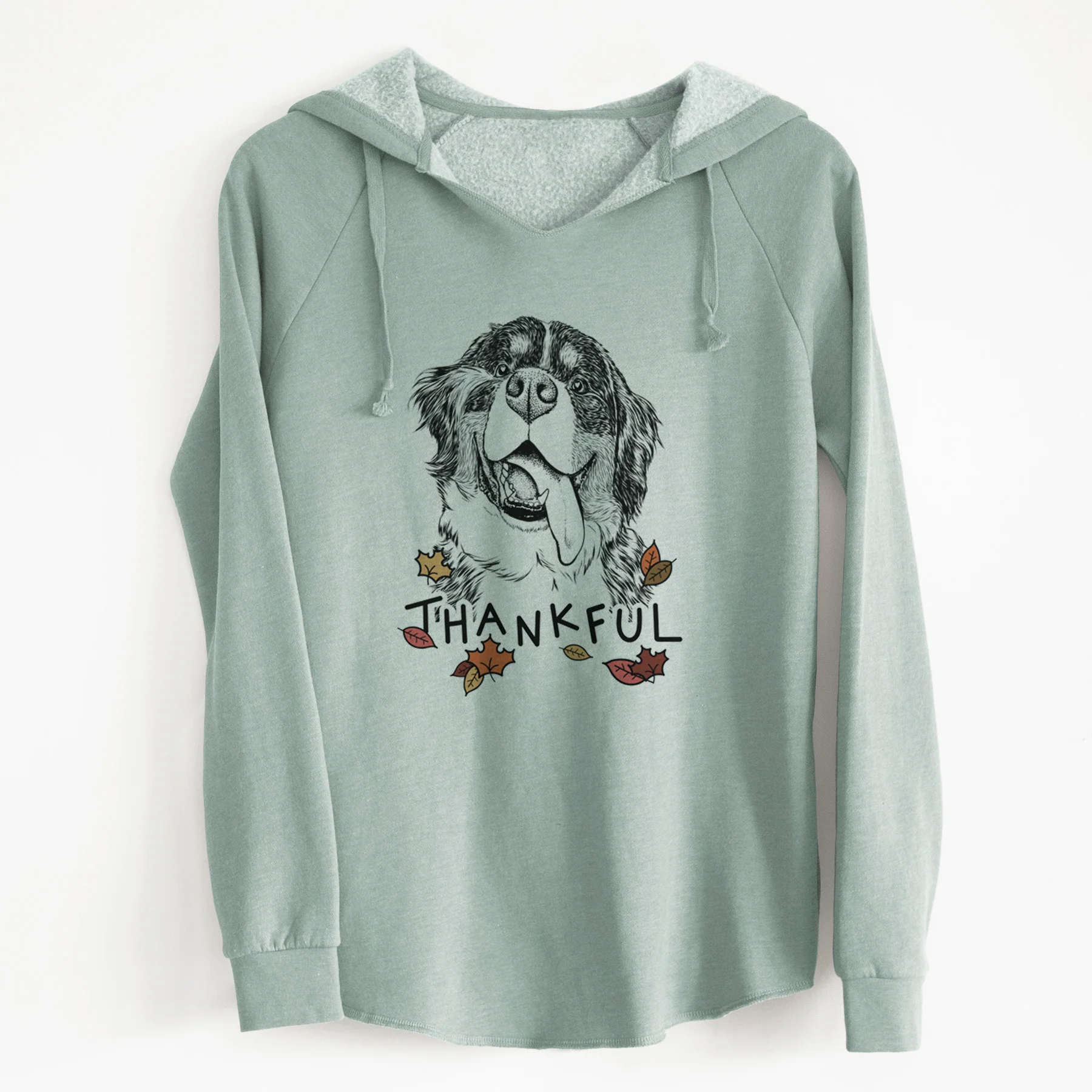 Thankful Theo the Bernese Mountain Dog - Cali Wave Hooded Sweatshirt - Image 8