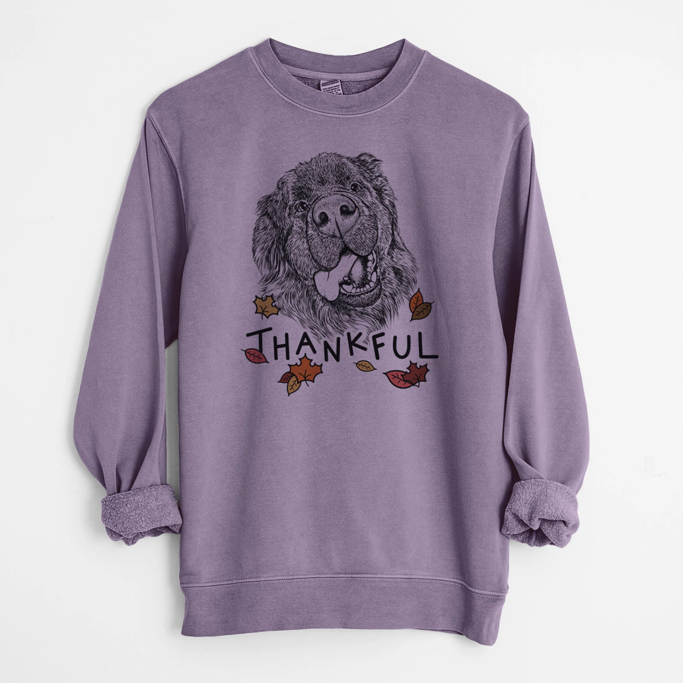 Thankful Tuna the Newfoundland - Unisex Pigment Dyed Crew Sweatshirt - Image 10