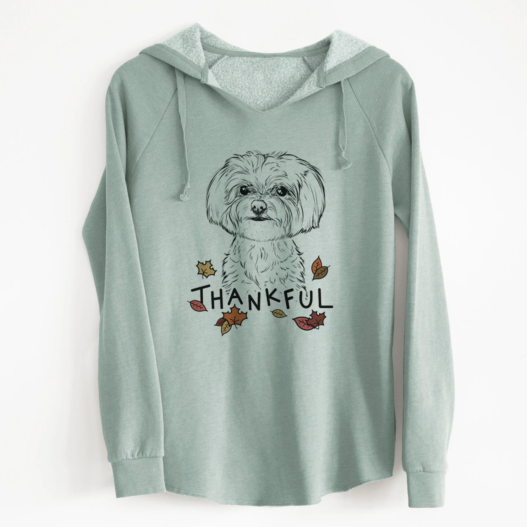 Thankful Willow the Maltese - Cali Wave Hooded Sweatshirt - Image 8