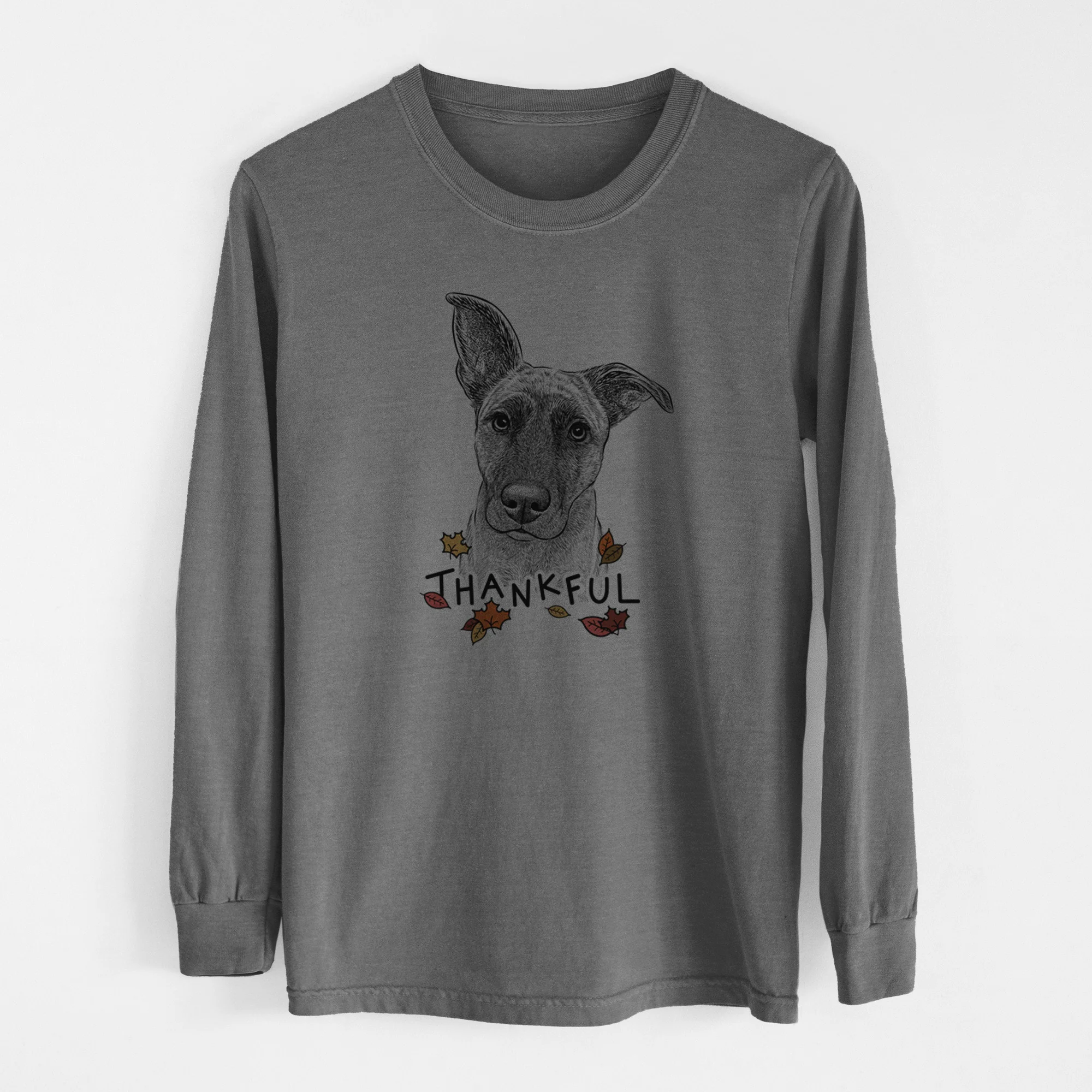 Thankful Zoey the Mixed Breed - Men's Heavyweight 100% Cotton Long Sleeve - Image 14