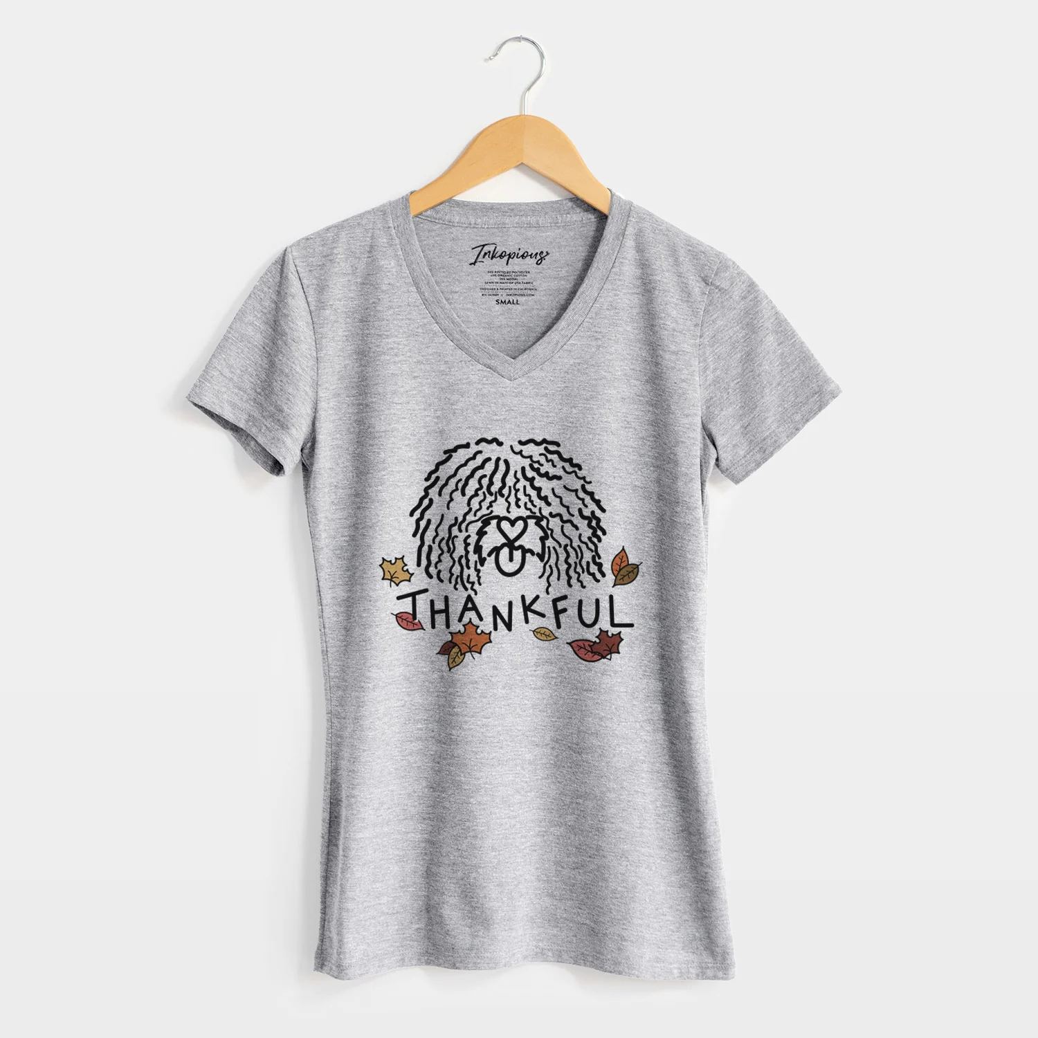 Thankful Spanish Water Dog - Alba - Women's Perfect V-neck Shirt - Image 4