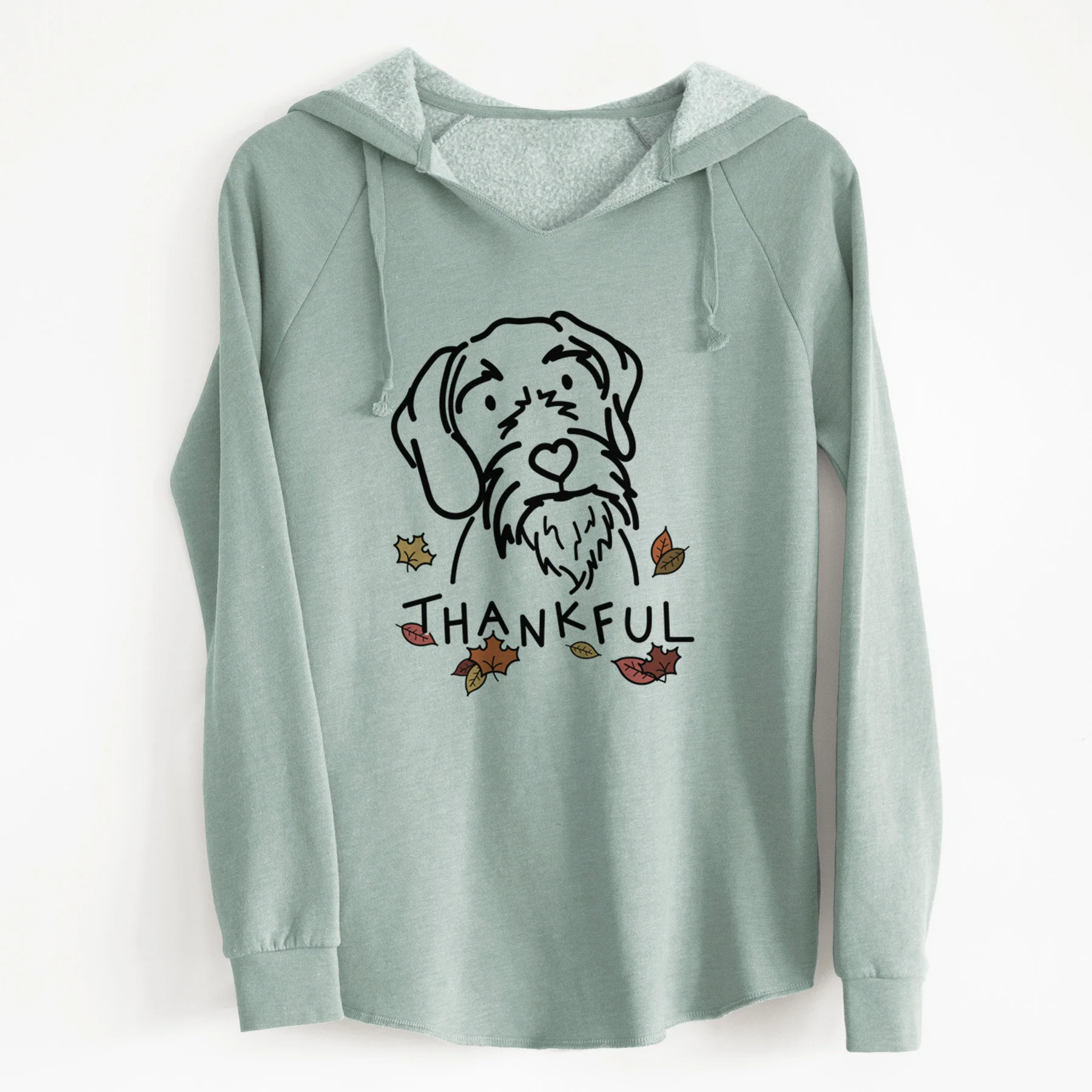 Thankful German Wirehaired Pointer - Buck - Cali Wave Hooded Sweatshirt - Image 6