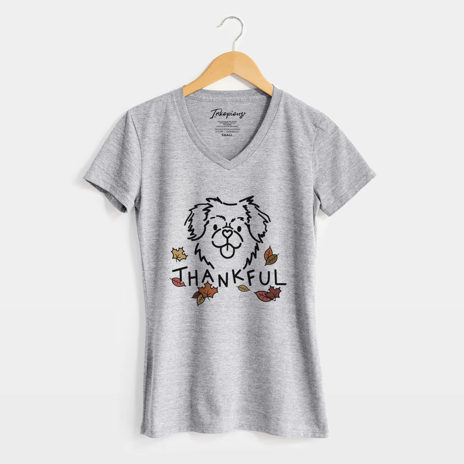 Thankful Tibetan Spaniel - Jiji - Women's Perfect V-neck Shirt - Image 4