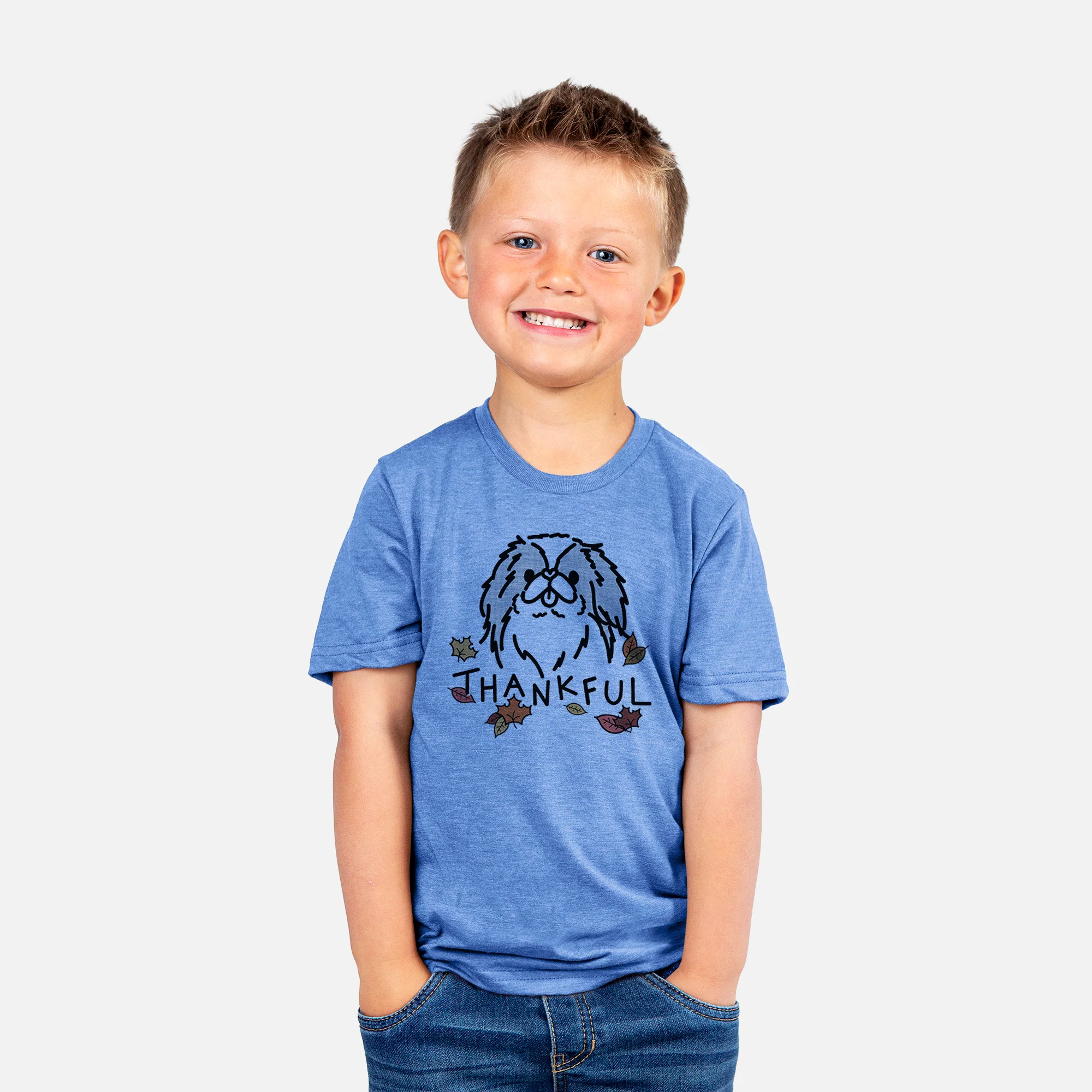 Thankful Japanese Chin - Macha - Kids/Youth/Toddler Shirt - Image 3