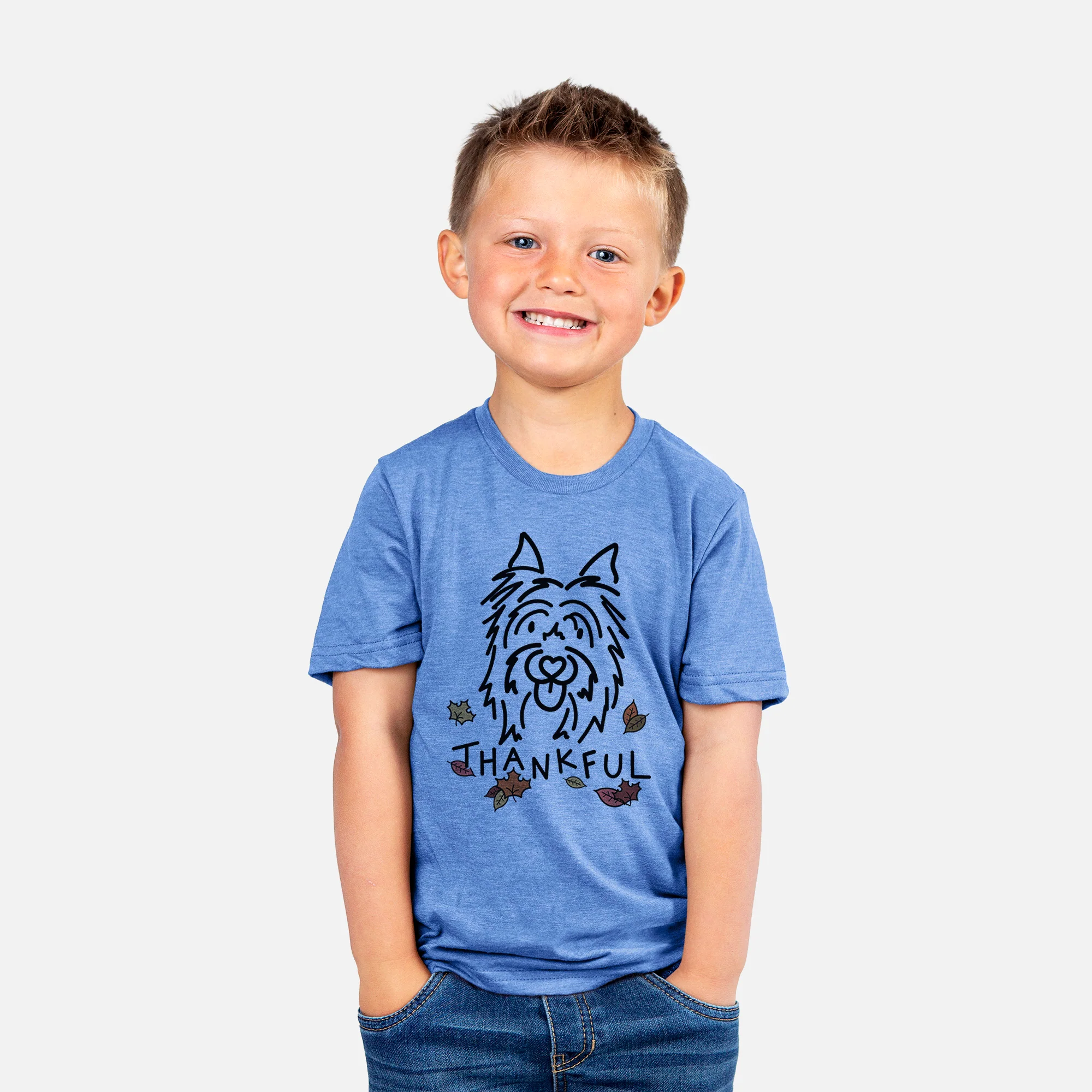 Thankful Silky Terrier - Monty - Kids/Youth/Toddler Shirt - Image 3