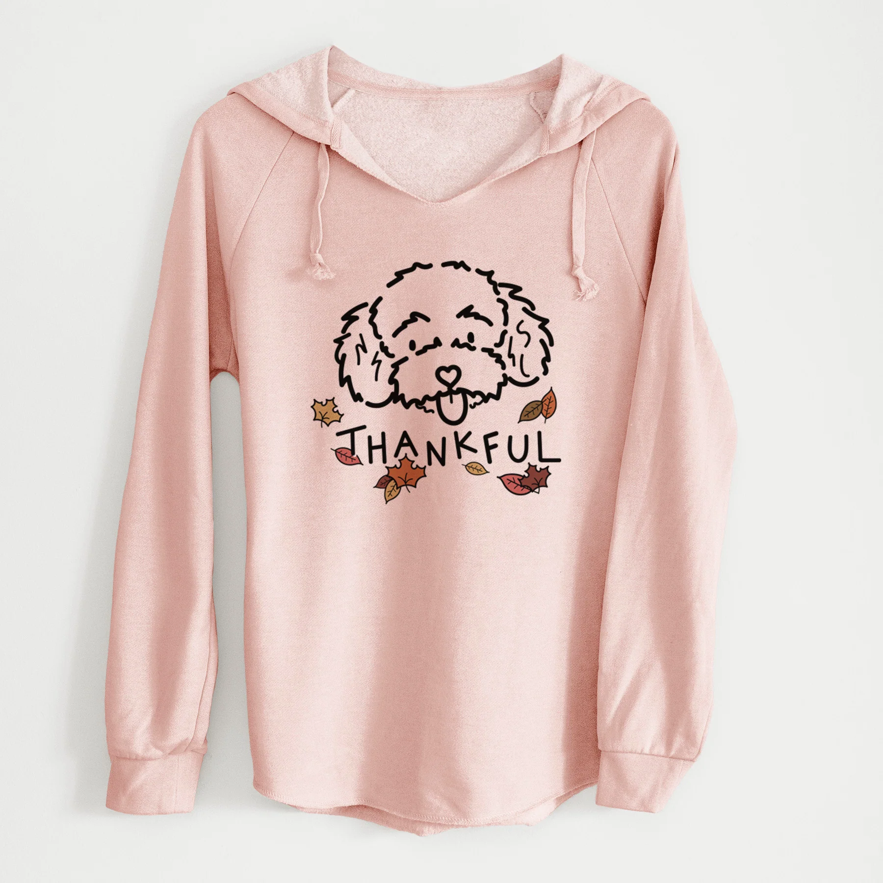 Thankful Toy Poodle - Ricci - Cali Wave Hooded Sweatshirt - Image 4