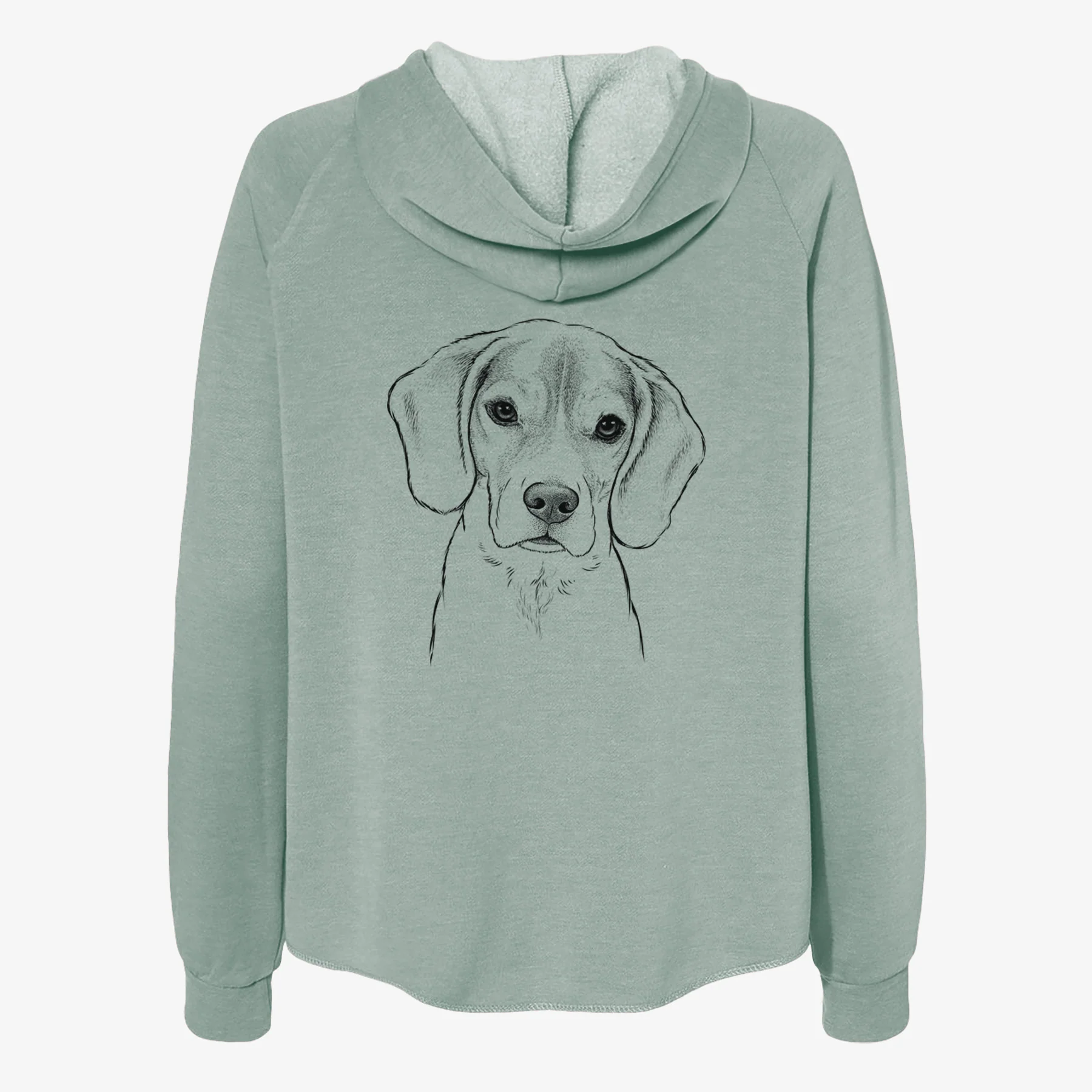 Thea the Beagle - Women's Cali Wave Zip-Up Sweatshirt - Image 4