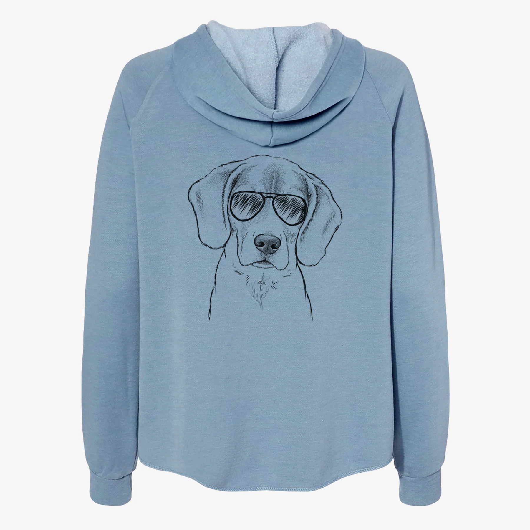 Thea the Beagle - Women's Cali Wave Zip-Up Sweatshirt - Image 9