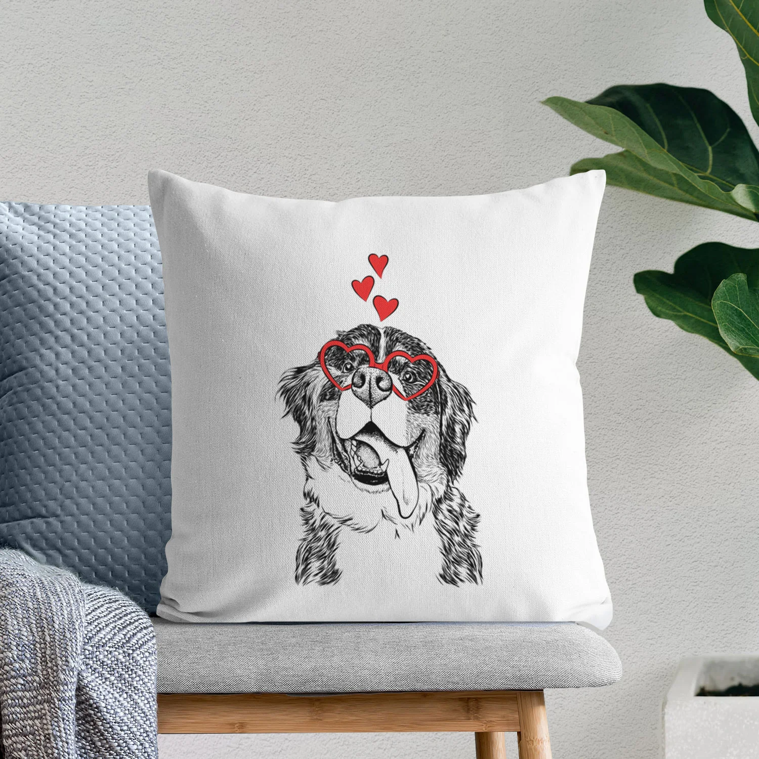 Theo the Bernese Mountain Dog - Throw Pillow Cover - Image 7