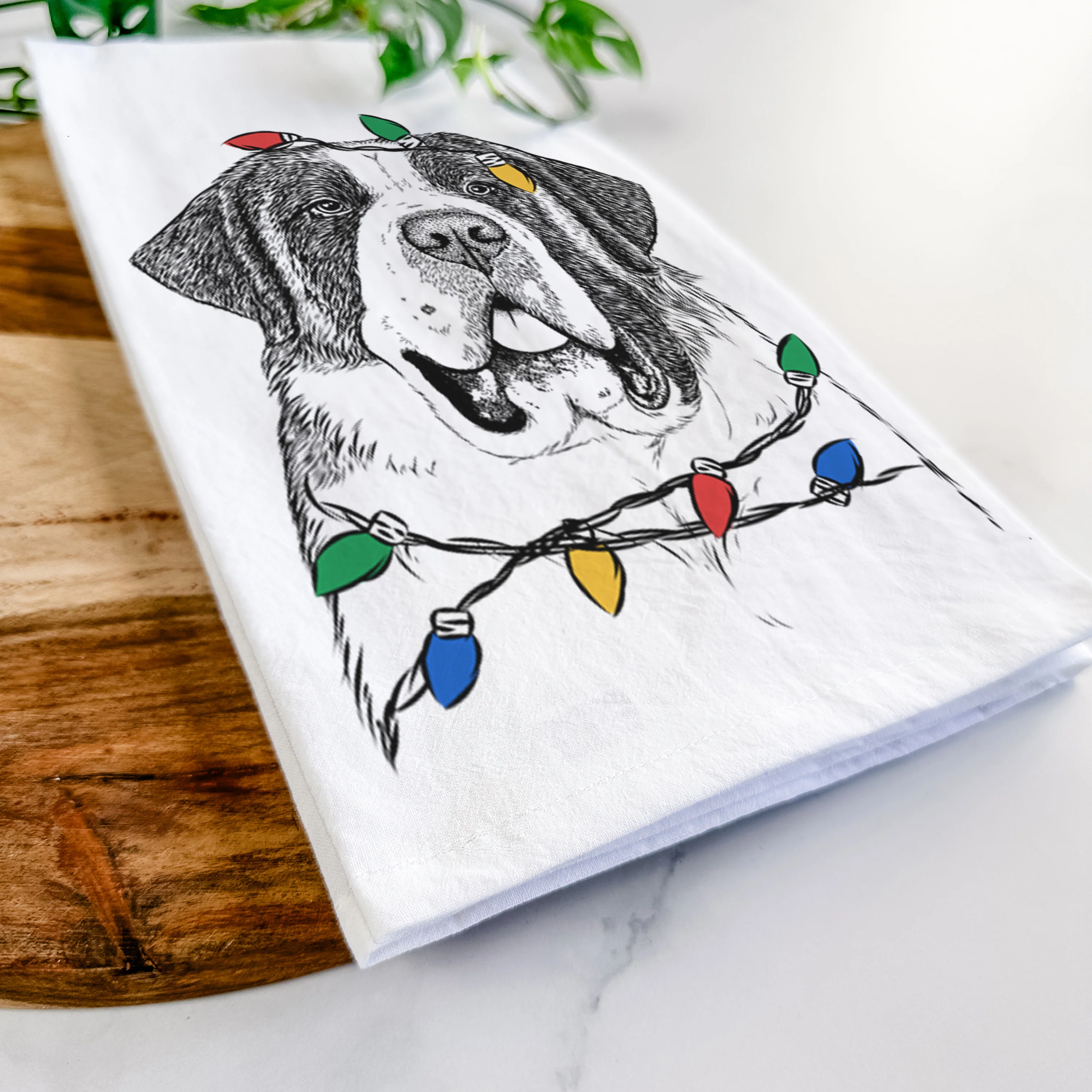 Thor the Saint Bernard Tea Towel - Image 10
